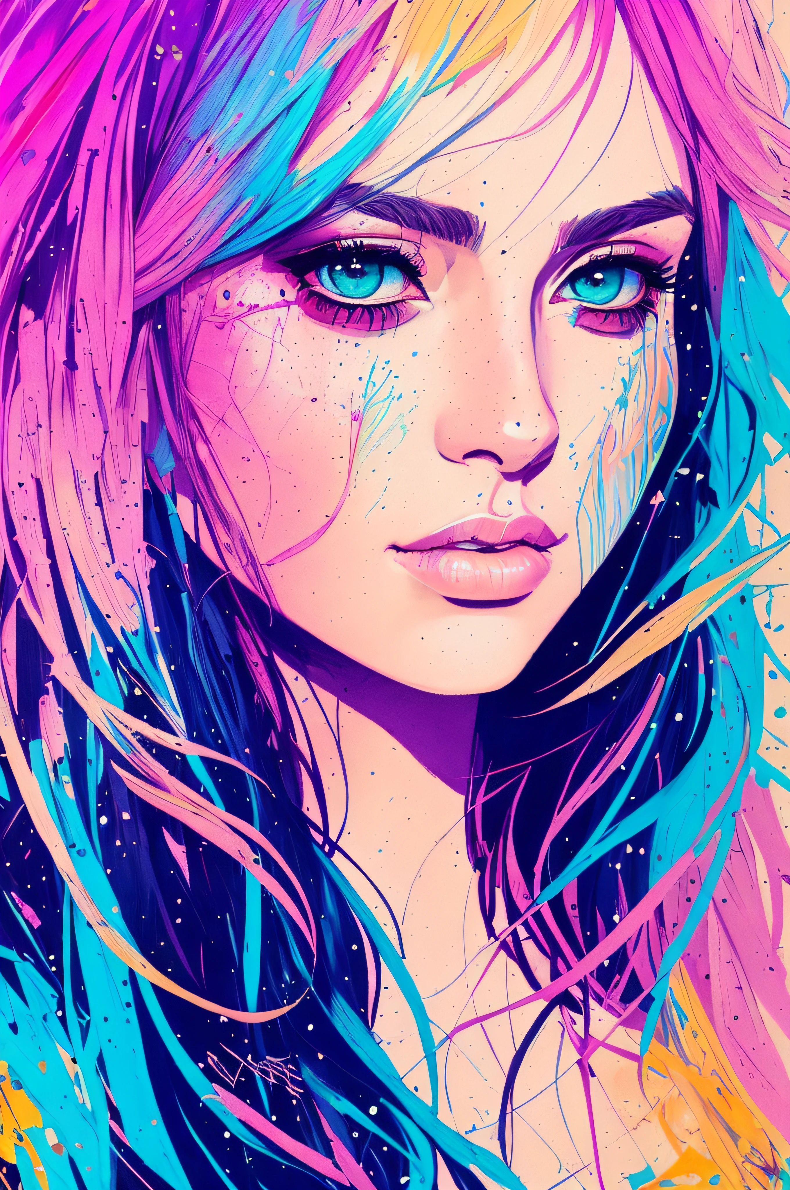 strong warrior princess, centered, key visual, intricate, highly detailed, breathtaking beauty, precise lineart, vibrant, comprehensive cinematic, Carne Griffiths, Conrad Roset, (the most beautiful portrait in the world:1.5)