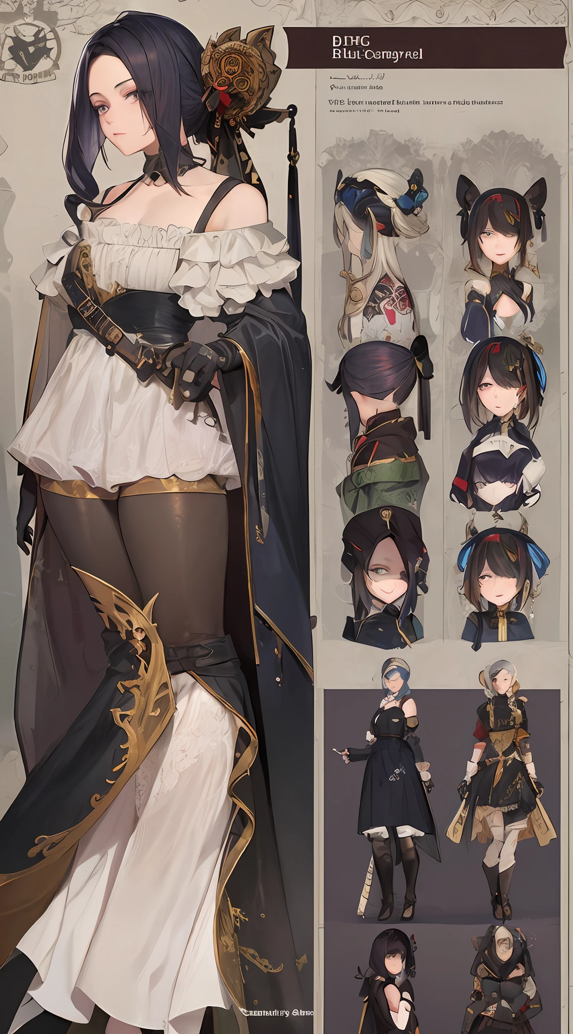 closeup of a woman, tight pants, white colored hair, hairlong, pony tail, hair ornament, gray eyes, white  shirt, corset, metal cuffs, black gloves, cloak, high boots, Metal greaves, Waist sheath, medieval theme, looking a viewer, Fantasy art, Beautiful painting of characters, Works of art in the style of Guwayca, epic exquisite character art, stunning character art, Beautiful Killer Woman (reference sheet:1.5)