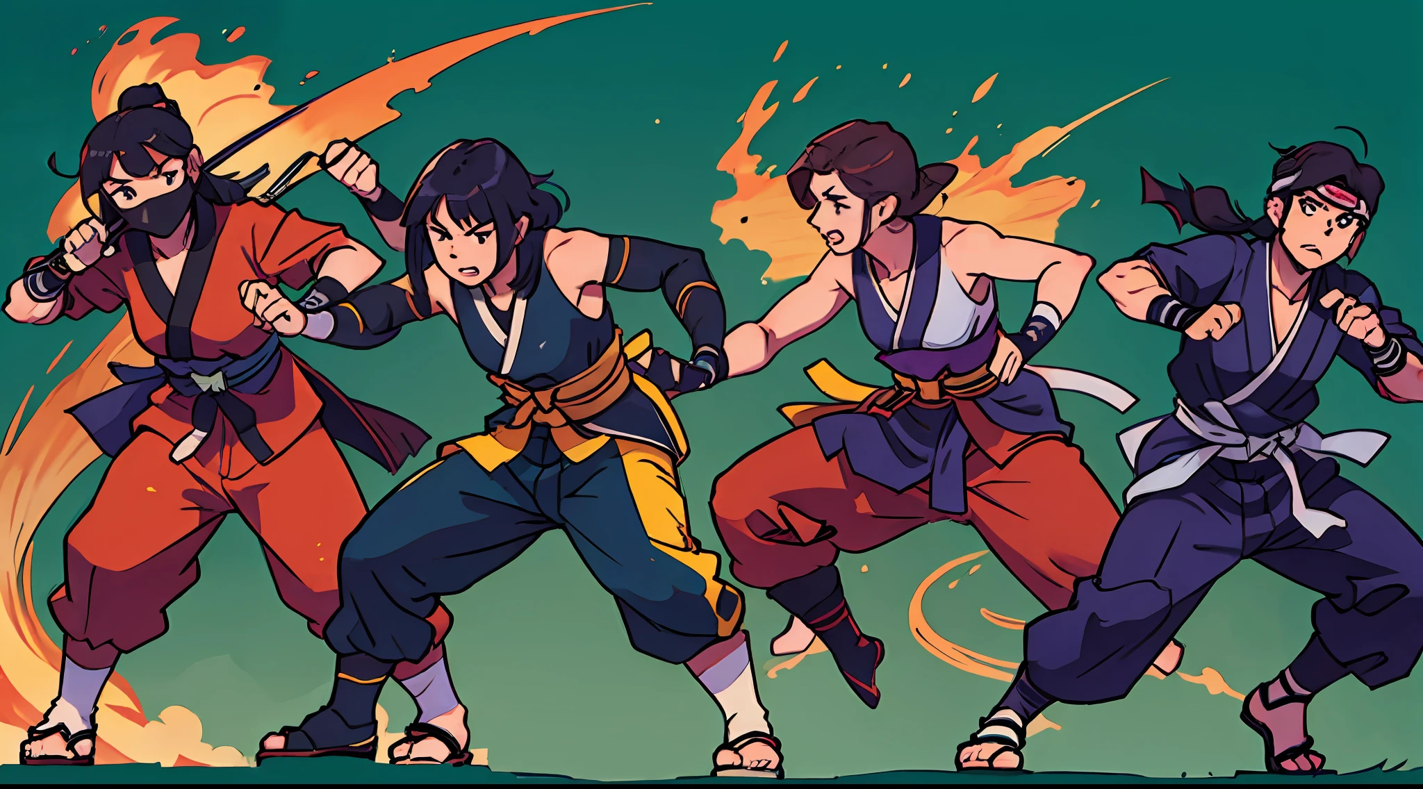 battle against Ninjas of Japan against Ninjas of Brazil --auto --s2