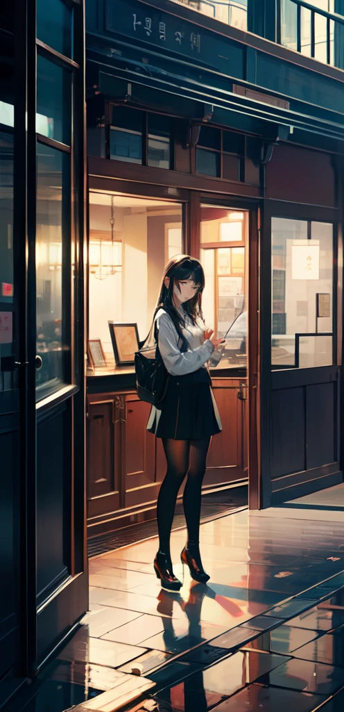 Bewitching, A modern masterpiece, A modern Korean-style street, Modern atmosphere, korean girl,