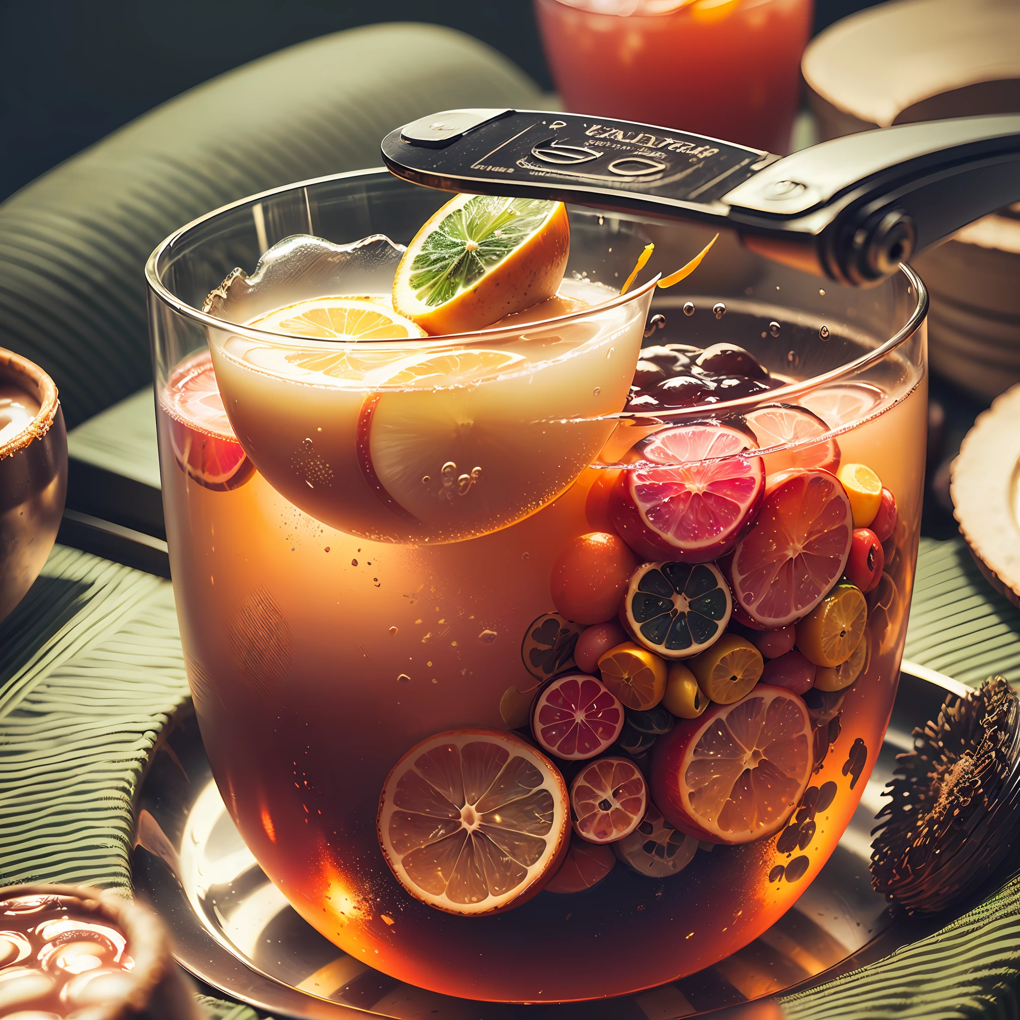 (((Obra maestra, Professional DSLR accurate photography of amazing exotic smoked cocktail in a luxury bar))), Lots of liquor bottles decorating the background, Herramientas de barman, ((Campo de profundidad, Autofocus, Lujo Steampunk, industrial, ambiente, Low neon lights, Black neon,)) exotic fruits, Sinoropes, Todas las cosas que un barman necesita para trabajar , (((afilado, food photography, cartera, Tendencia 500px, Foto de archivo, Foto del producto, realista))), Renderizado de octanaje, (((4k, Mejor calidad, Foto promocional, Cagalogue Photo, Luces bajas, Luxury classic European bar,)))((mixología, Kinematic, Accurate professional photography, Marketing Photography))(((( solo la bebida, sin manos))), (((sin personas))), sin humanos)))), ((Bebida ahumada pesada)) --auto
