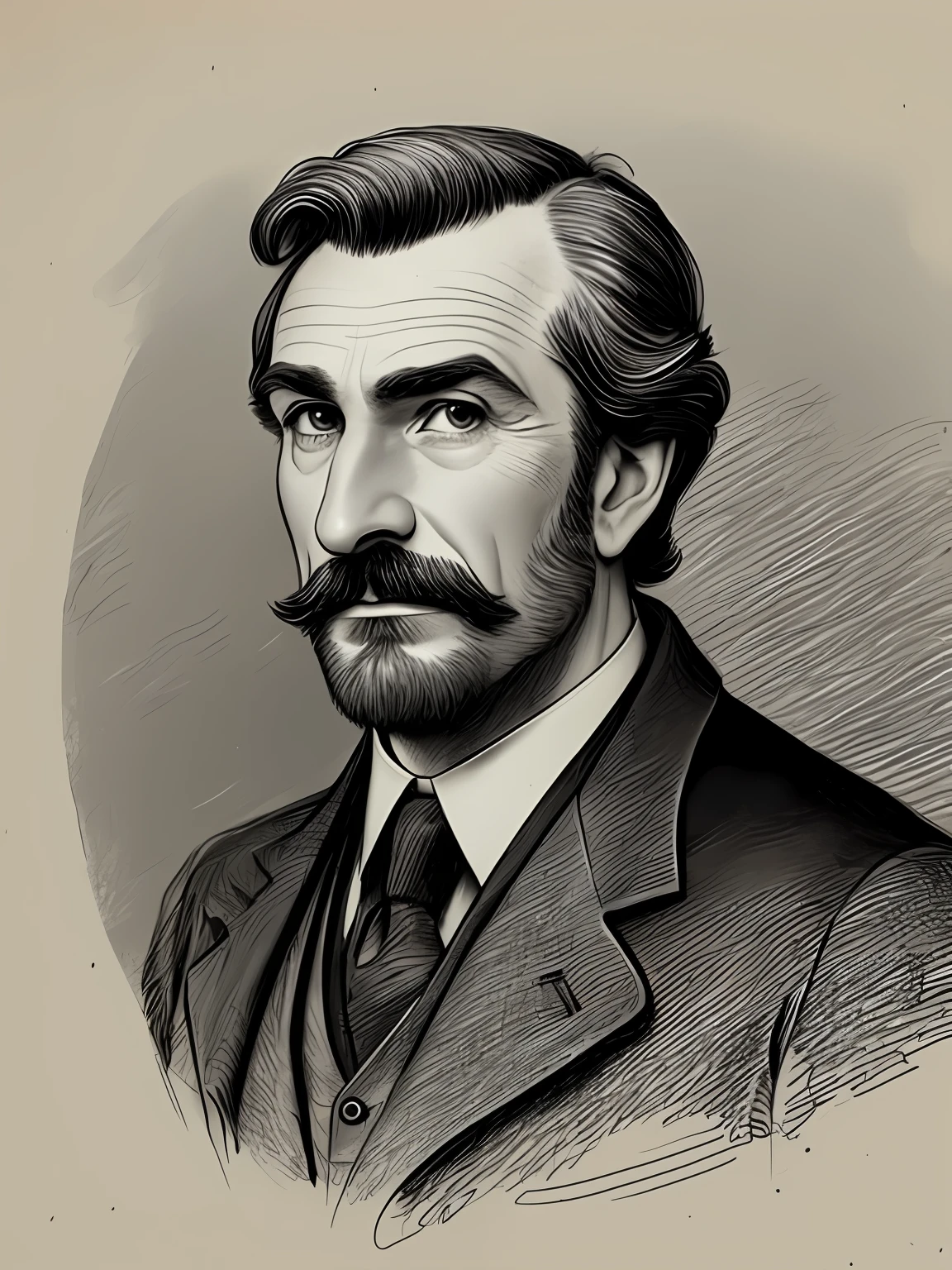 European and American comics middle-aged man,character sketch,pencil),intricately details,finely detailled,Hyper-detailing,Caricature