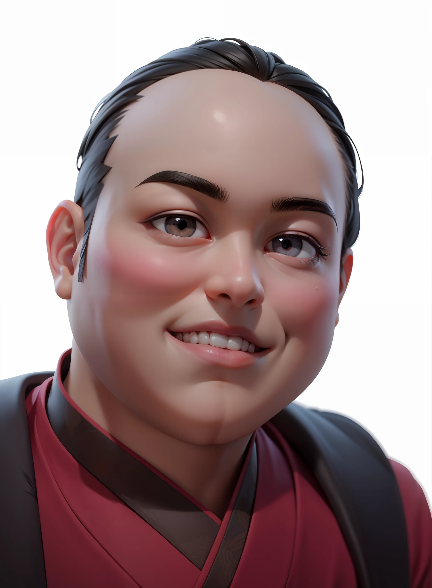 (tmasterpiece),(best qualtiy:1.0),(超高分辨率:1.0),A detailed illustration,8K,A chubby anime boy,He wears a blue suit,Smiling,He has a very detailed face,There is an Asian face,The face of the Japanese,Oriental character,Perfect anime eye,Black colored eyes,Delicate hair,Glamorous,Short black hair,There are highlights on the hair,Very detailed anime style,the soft light。