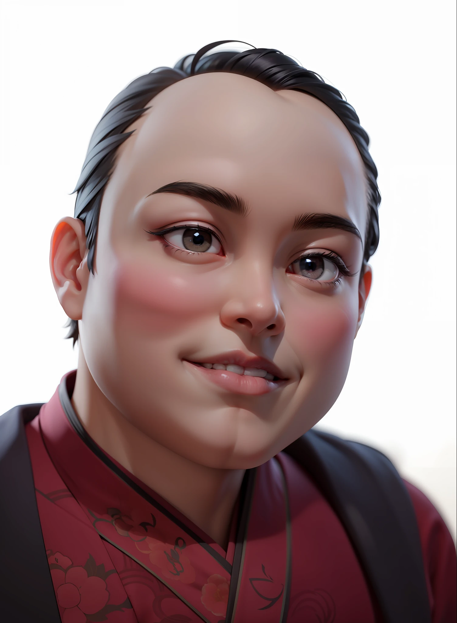 （tmasterpiece），（best qualtiy：1.0），（超高分辨率：1.0），A detailed illustration，8K，A chubby anime boy，He wears a blue suit，Smiling，He has a very detailed face，There is an Asian face，The face of the Japanese，Oriental character，Perfect anime eye，Black colored eyes，Delicate hair，Glamorous，Short black hair，There are highlights on the hair，Very detailed anime style，the soft light。