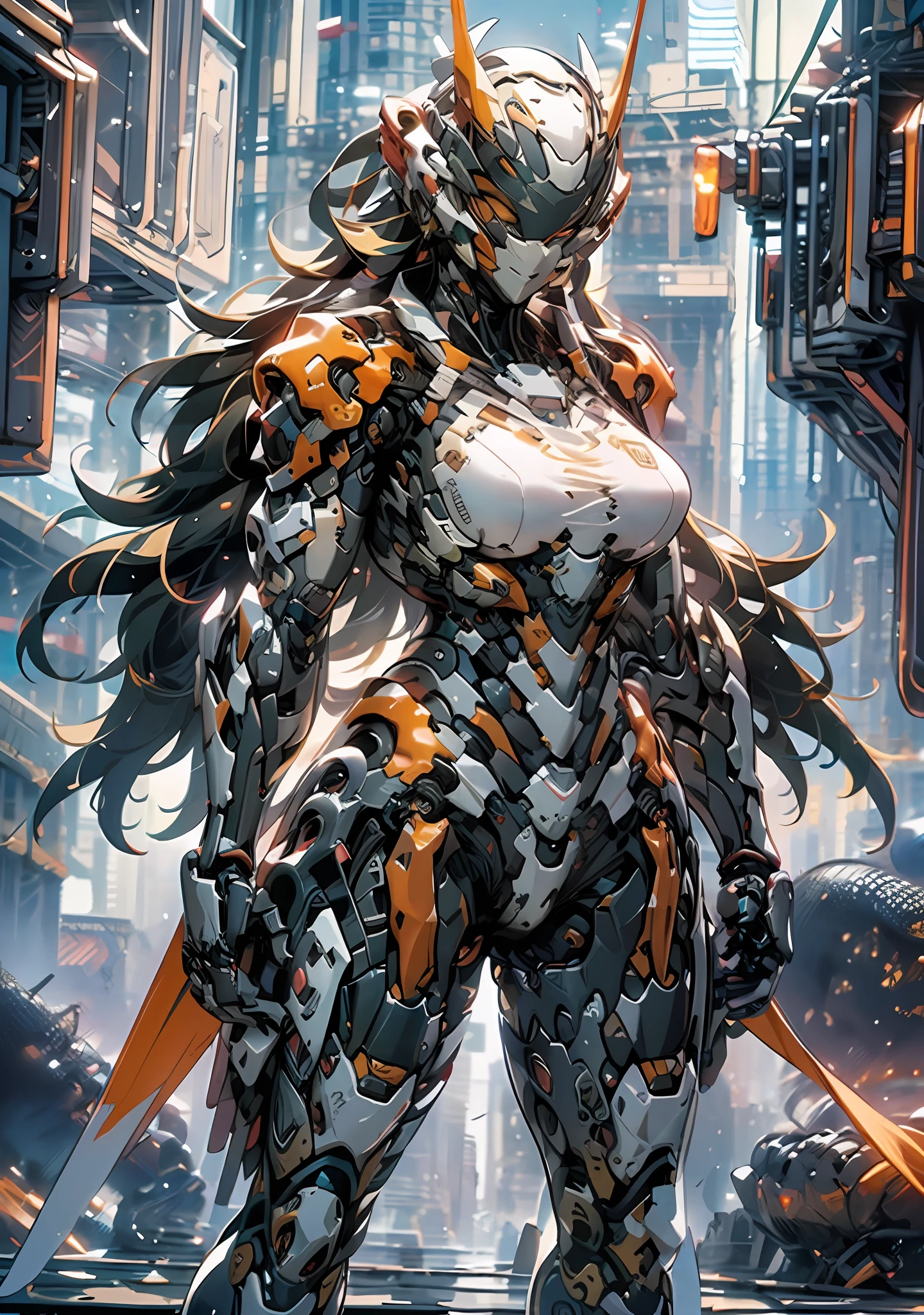 anime character with a red black camo futuristic outfit and a black cape, cyberpunk anime girl mech, digital cyberpunk anime art, style of raymond swanland, best anime 4k konachan wallpaper, girl in mecha cyber armor, crow in cyber armour, anime cyberpunk art, cyberpunk knight, high quality digital concept art, anime concept hdr anime macmanus, very beautiful cyberpunk samurai, dashing in action, action packed, posting for the pictures