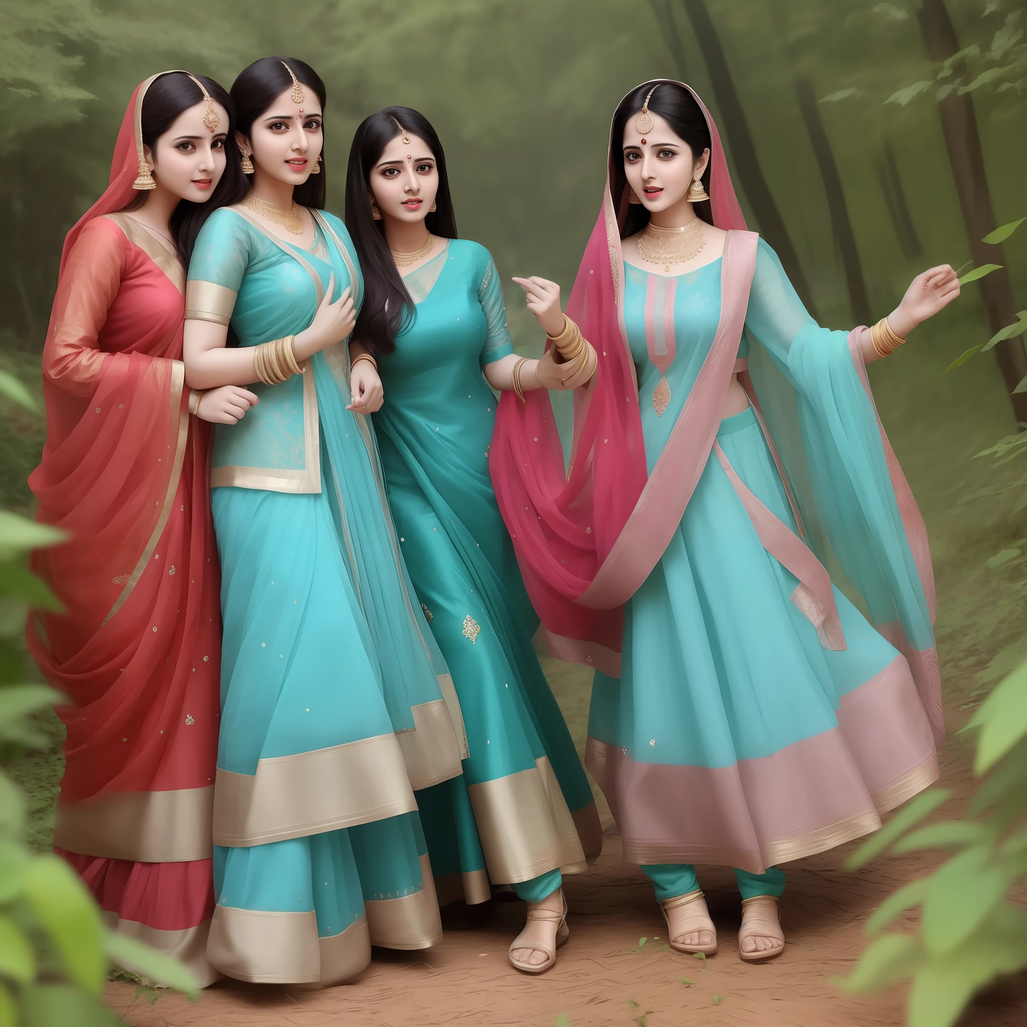 gorgeous sexy bhabhi , sexy group played in forest,