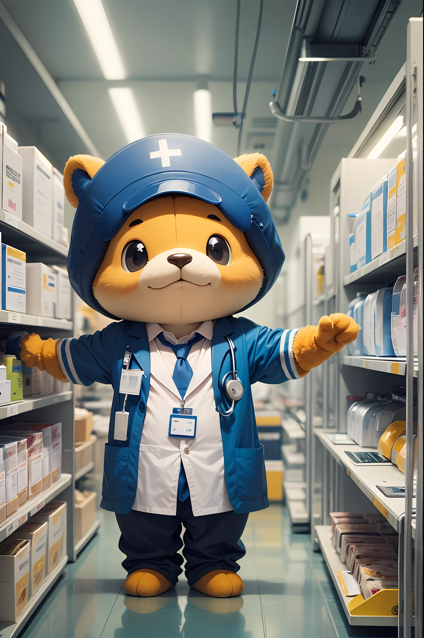 QualLeaninho is a lovely mascot that represents the hospital's quality sector with a special touch of lean manufacturing. He is a sympathetic and captivating drawing, created to promote the culture of quality and the continuous search for efficiency and improvement in hospital processes. --auto --s2