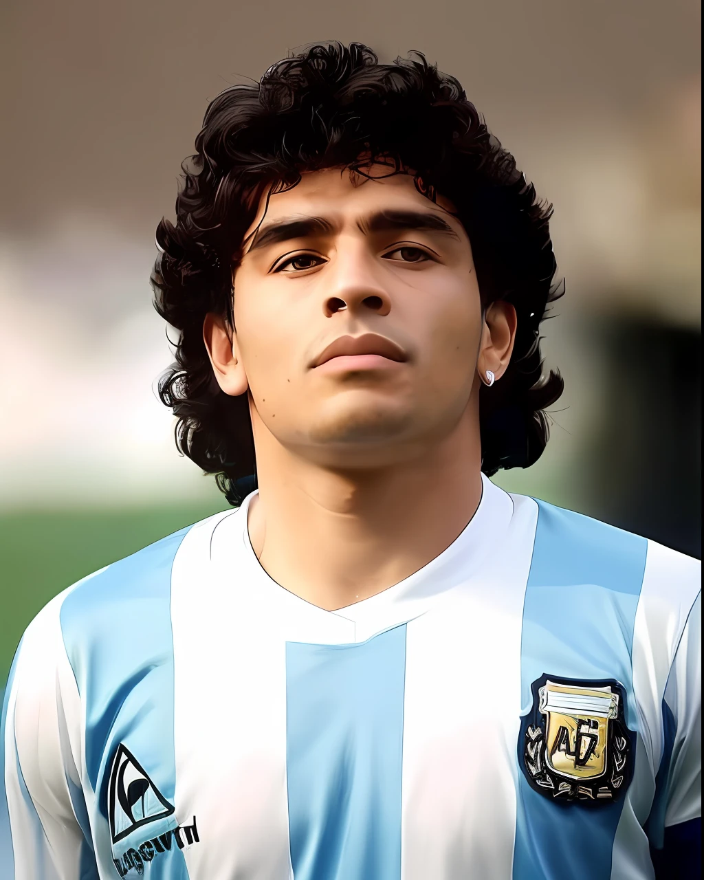 Jogador de futebol com um longo cabelo encaracolado e uma camisa azul e branca, Diego 5, Ronaldo Luis Nazario de Lima, Ronaldo Luis Nazario da Lima, julio lacerda, 1982, 1 9 8 2, Ricardo Milos, 1979, 1 9 7 9, luiz escanuela, Eloy Morales