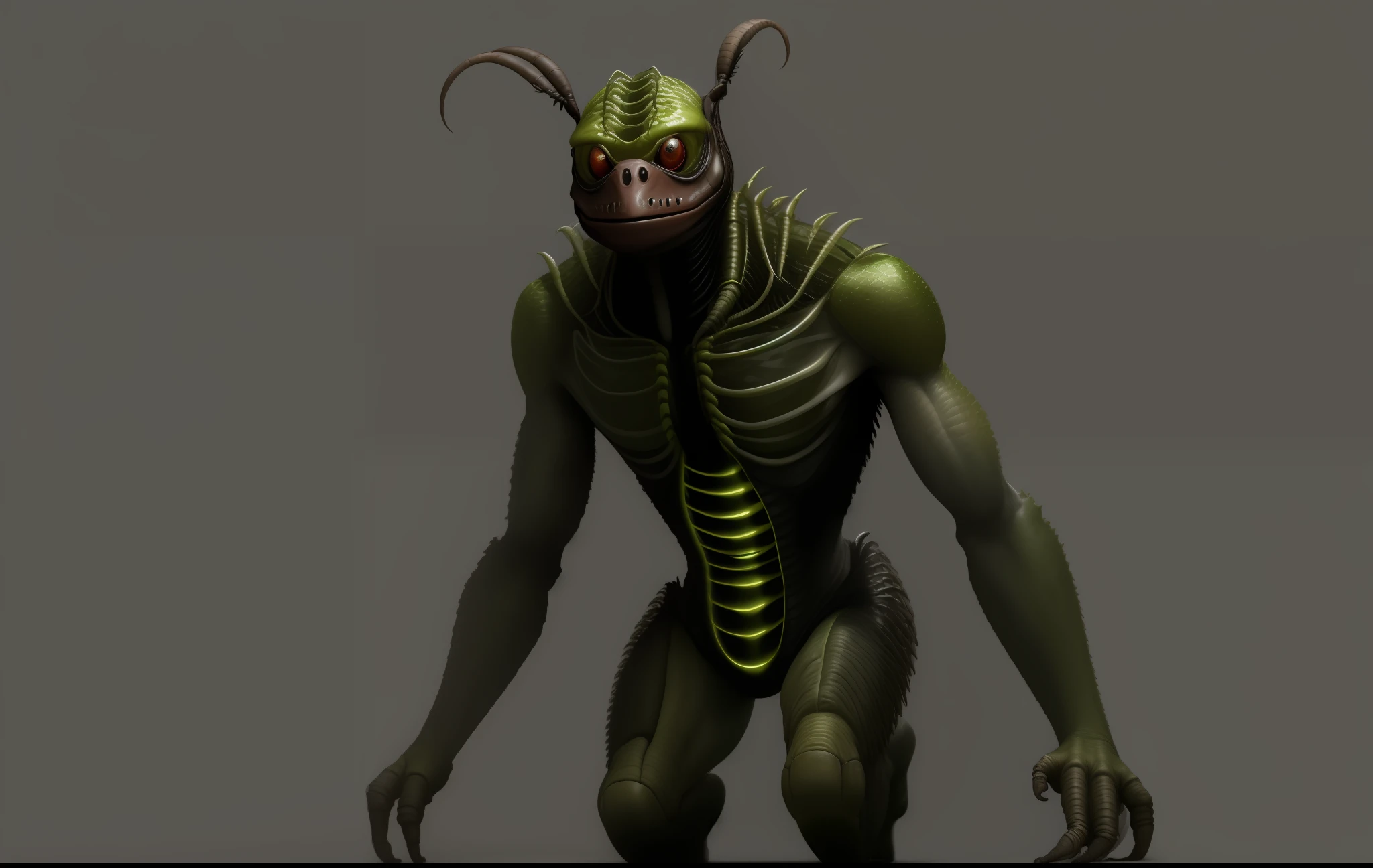 Um grilo humanoide com aspecto de um humano excelente qualidade de imagem 8k em 3d