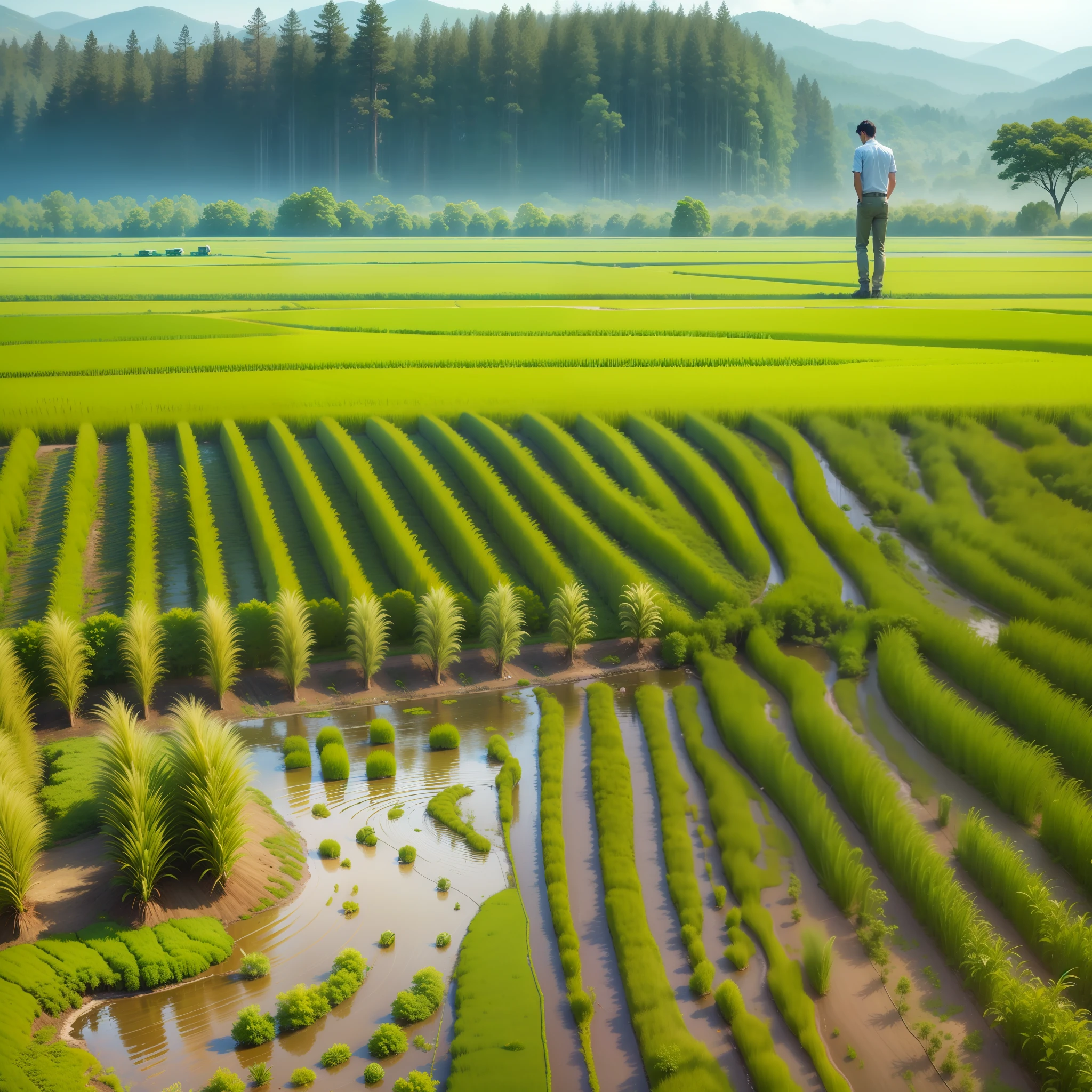 combine　agriculture　rice fields　top-quality　​masterpiece　agriculture　超A high resolution