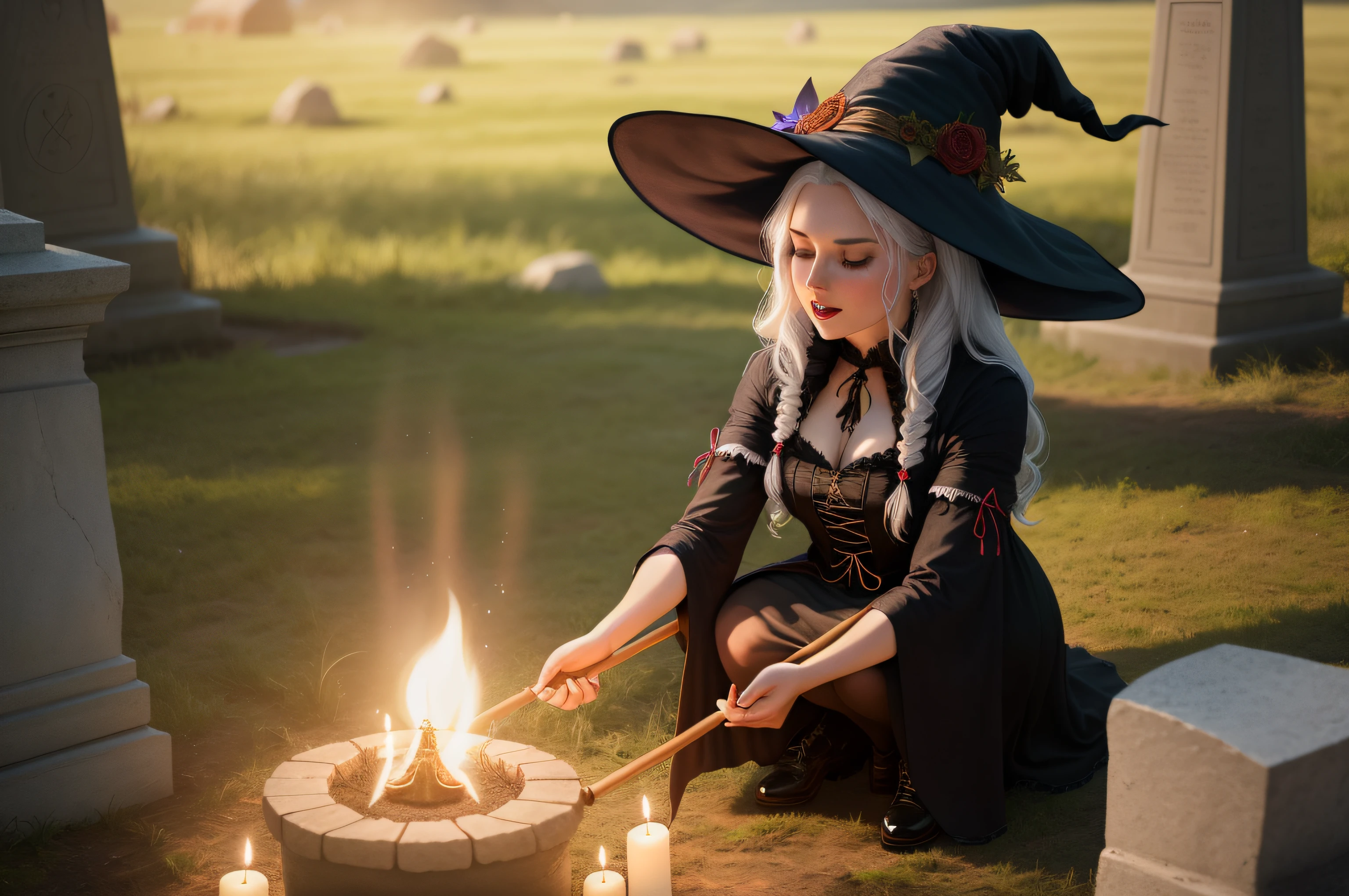 a witch performing a resurrection ritual
