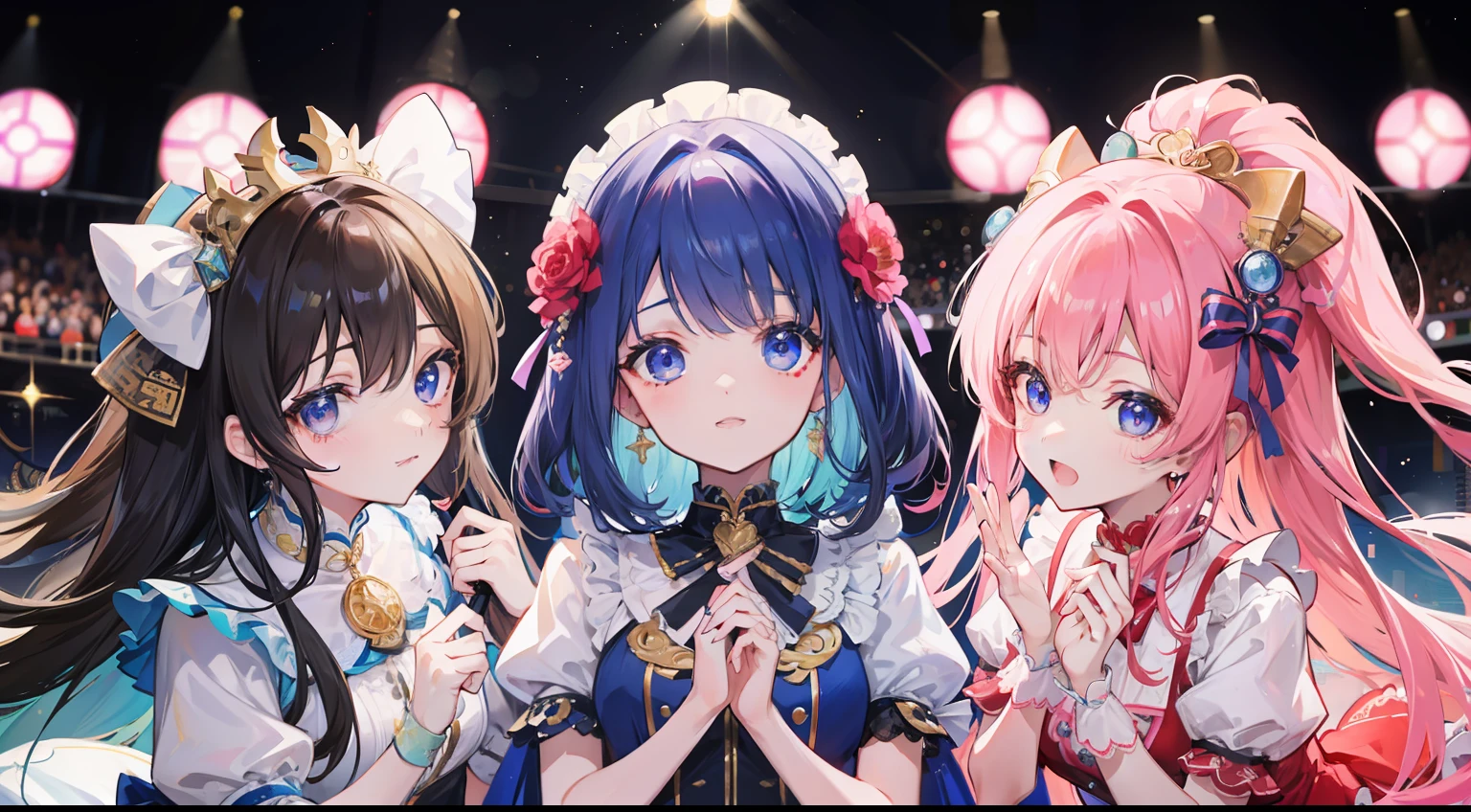 Multiple people、Idol groups、masterpiece、top-quality、Top image quality、cute little、Idol costumes