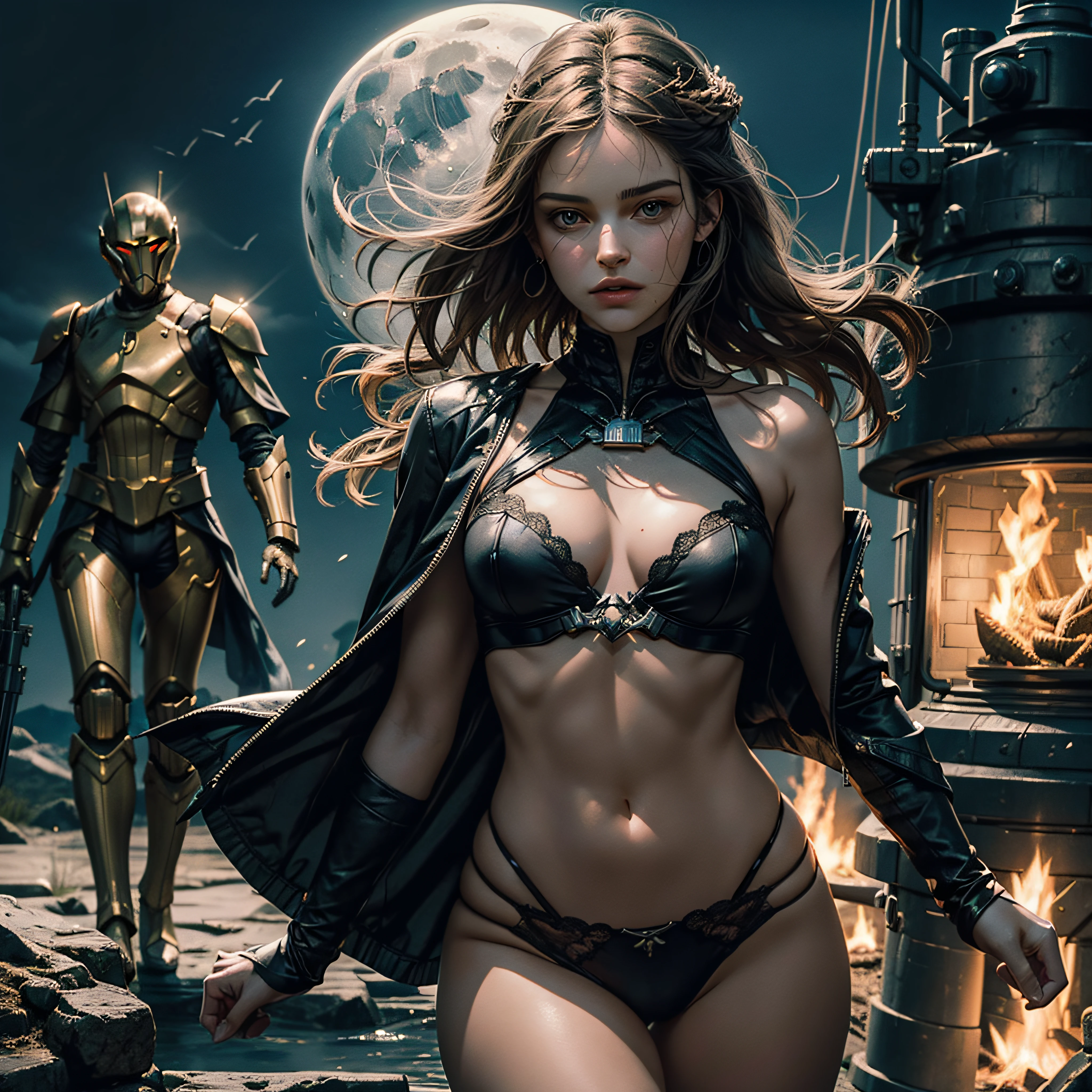 moon dark night:2 outdoor:2 luminescence Fire-follet:2 dazzling Xwing "Star-Wars" BattleShip Futuriste Scene "Heavy Metal" Diplomatic Queen 6PO conceptual glamour pure female 34years key athletic slow walking Cosplay "Princesse Laia" "Daisy Ridley" "Nathalie Portman" Baroque symmetrical fullbody athletic Goddess face cheekbones effects rougeoiment embarrassed:1.5 saturated:1.5 hairstyles ecstatic lazuli goute entre beaux:1.5 yeux:1.5 dark brown pupils black irises turquoise sapphires mouth open teeth obvious smiles fringes:1.5 clavicles jacket floating jacket fixed shoulders:Open cape levitating jaket opals white shirt papillotes leathers bikini various breasts pointed:1.37 satin skirt:1.5 soies assorties lace corsait gothic zip tin navy thick amples spinelles nombril:1.5 Size chastity belt:1.5 silver adorned padlock Gold scarlet pubis-hairy obvious indigo garter underwear snap thighs legs boots gothic decorated onyx ruby invokes:1.37 delicate Toys CGSCOSITY robots sunLight ultra:1.5 pro-photorealistic:1.5 optimal:1.5 qualities:1.5 accurate:1.5 details:1.5 max:1.5 resolution:1.5 colors-coded:1.5 perfection:1.5 improved:1.5 graduated:1.5 Octane_rendered:1.5 UHD XT3 16K DSLR HDR UnrealEngine5 volumetric:1.5 Shadows 3dcg Analog ultra_Sharpness:1.5 Android Mecha Robot (EOS R6 135mm 1/1250s f/2.8 ISO400) C3PO fullbodye "Darth Vador" Mechanized adaptable gadjet Carbonites rune mannequins "Bruce Weber" girls tattoo fully dressed armor chrome Mandalorian heavy metallic flat bands fathoms brass richly decorated:1.37 embroidered glyphs ornate lava weapon plasma Tourmaline silver engravings lava incandescent DeathStar:1.5 inox xwing-fire-shoot-laser depthfield:1.5 background:1.5 equirectangular 360 chef-d' Alessandro Casagrande Michelangelo nsfw:1.37 etc.