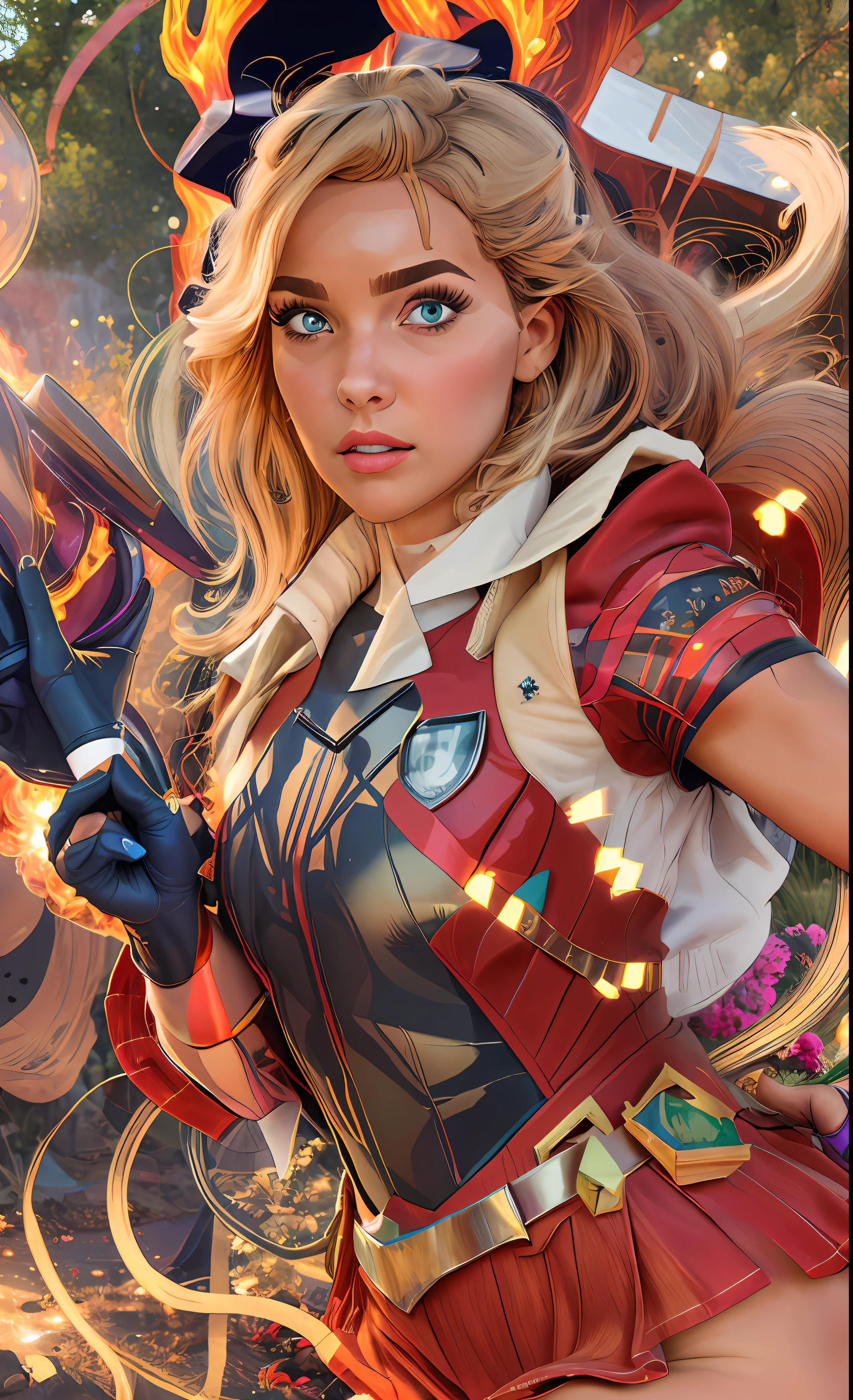 Retrato fotografico de She-Ra usando el traje fe****** de supergirl (estilo my hero academia), thepit bimbo, estilo studio_ghibli_anime_style, lustroso, [Margot Robbie:Alessandra Ambrosio:0.70], solo 1girl, pose de batalla con cabello largo y negro, senos, cuerpo a la cadera, con armadura de Superman, con guantes, absurdamente largo pelo, Background explosion, escena de lucha, Evil superheroes, peligro, petrificado, tension, fuego, Destruction, escombros, objeto volador, hiperrealismo, 8k, fondo de campo de batalla, volumetric illumination, good lighting, sidelit, perfect ilumination, [shia de arifureta], , ataque de Grick,