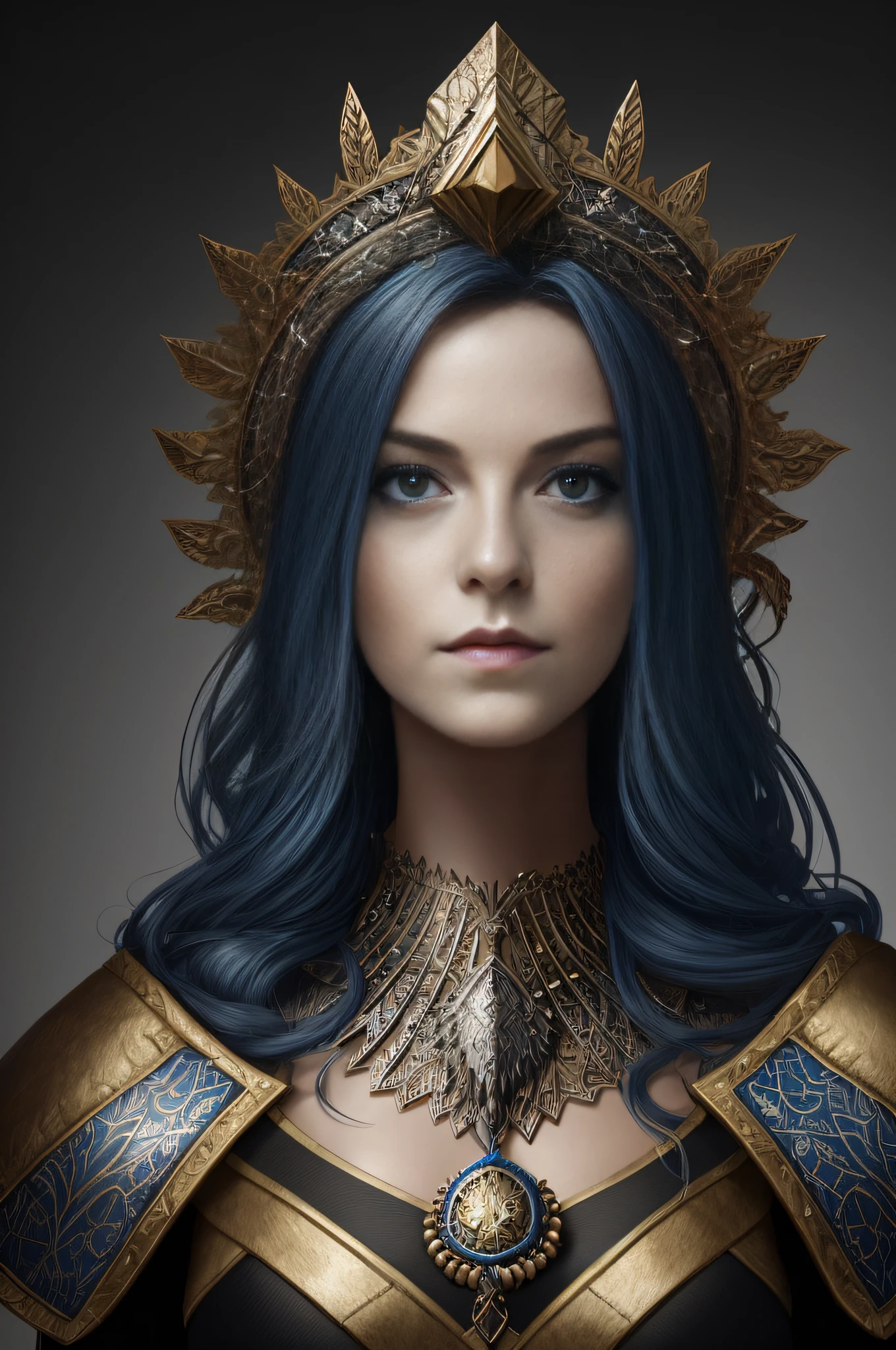 Fantasy shaman, beautiful Hungarian|Indonesian woman, vestindo armadura de ferro e couro intrincadamente decorada, photorealistic render, Dungeons and Dragons, Fantasia, octane render, zbrush. Trends in character design, fotorrealismo, Unreal Engine, ultra-detailed concept art and art stations. ((Qualidade Superior)), ((Obra-prima)), ((Realista)), (Detalhado), retrato de corpo inteiro, olhos auburn, vestindo couro e armadura de ferro, pele e cabelo altamente detalhados, olhando para o espectador, personagem de jogo de fantasia, cool gradient color, no watermark signature, boca fechada, fundo detalhado, selva exuberante, boca fechada, incrivelmente detalhado, ((obra-prima)), ultrajante, HDR. Capa do bruxo, vestindo armadura realista, rosto pequeno, long neck, seios de tamanho normal,