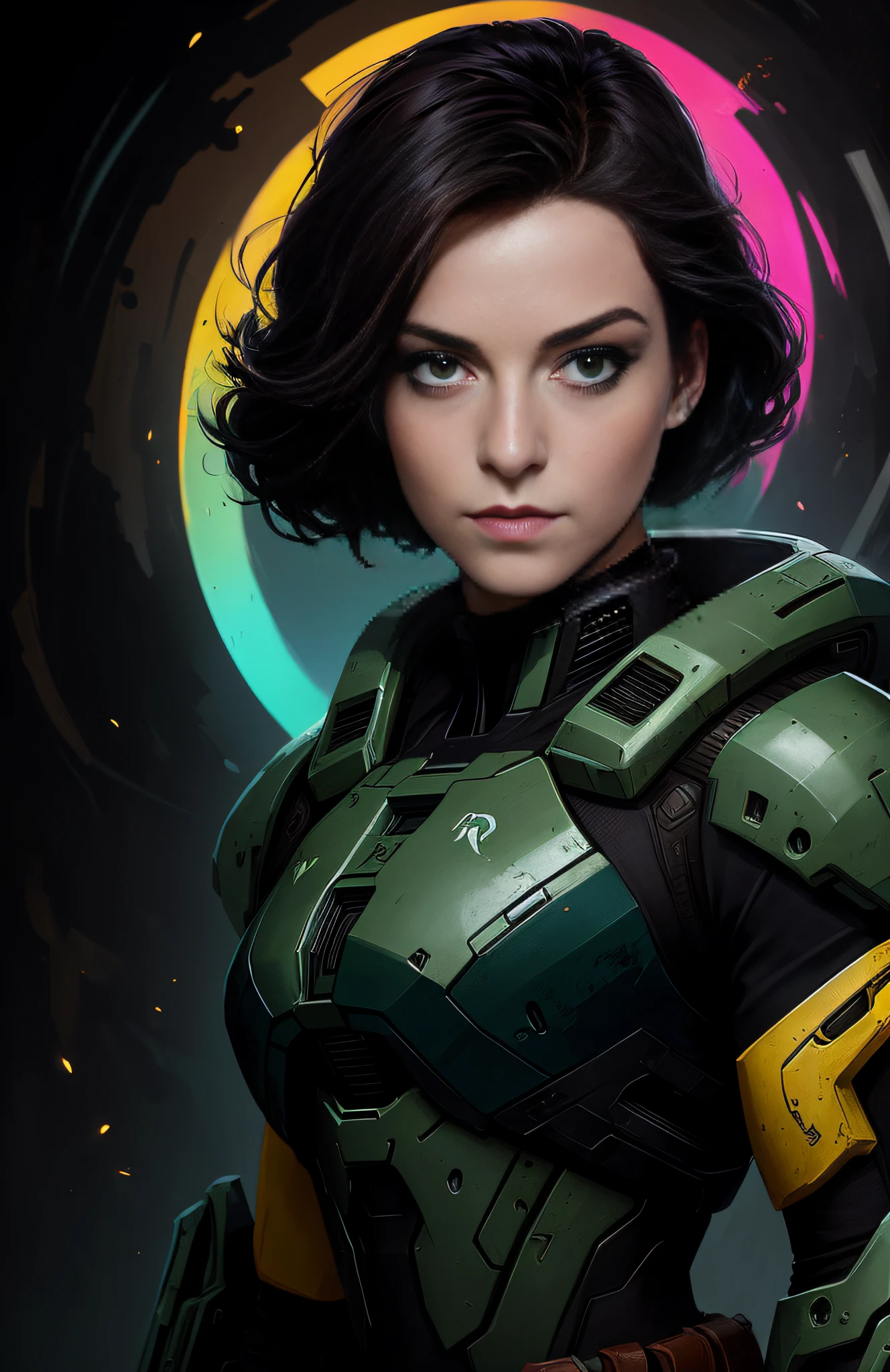 (foto escura: 1.1), epic realistic, retrato de halo, olhos azuis, cachecol xadrez, cabelo longo branco de atey ghailan, de greg rutkowski, de greg tocchini, de james gilleard, de joe fenton, de kaethe butcher, gradiente amarelo , esquema de cores preto, marrom e magenta, grunge aesthetic!!! fundo de parede de marca de graffiti, arte de greg rutkowski e artgerm, soft  Cinematic Light, adobe lightroom, photographic lab, hdr, intrincado, altamente detalhado, (profundidade de campo: 1,4), desbotado, (cores neutras: 1,2), (hdr: 1,4) , (cores suaves:1.2), hiperdetalhado, (artstation:1.4), cinemactic, luzes quentes, dramatic light, (detalhes intrincados:1.1), fundo complexo, (rutkowski:0.66), (azul e laranja:0.4)