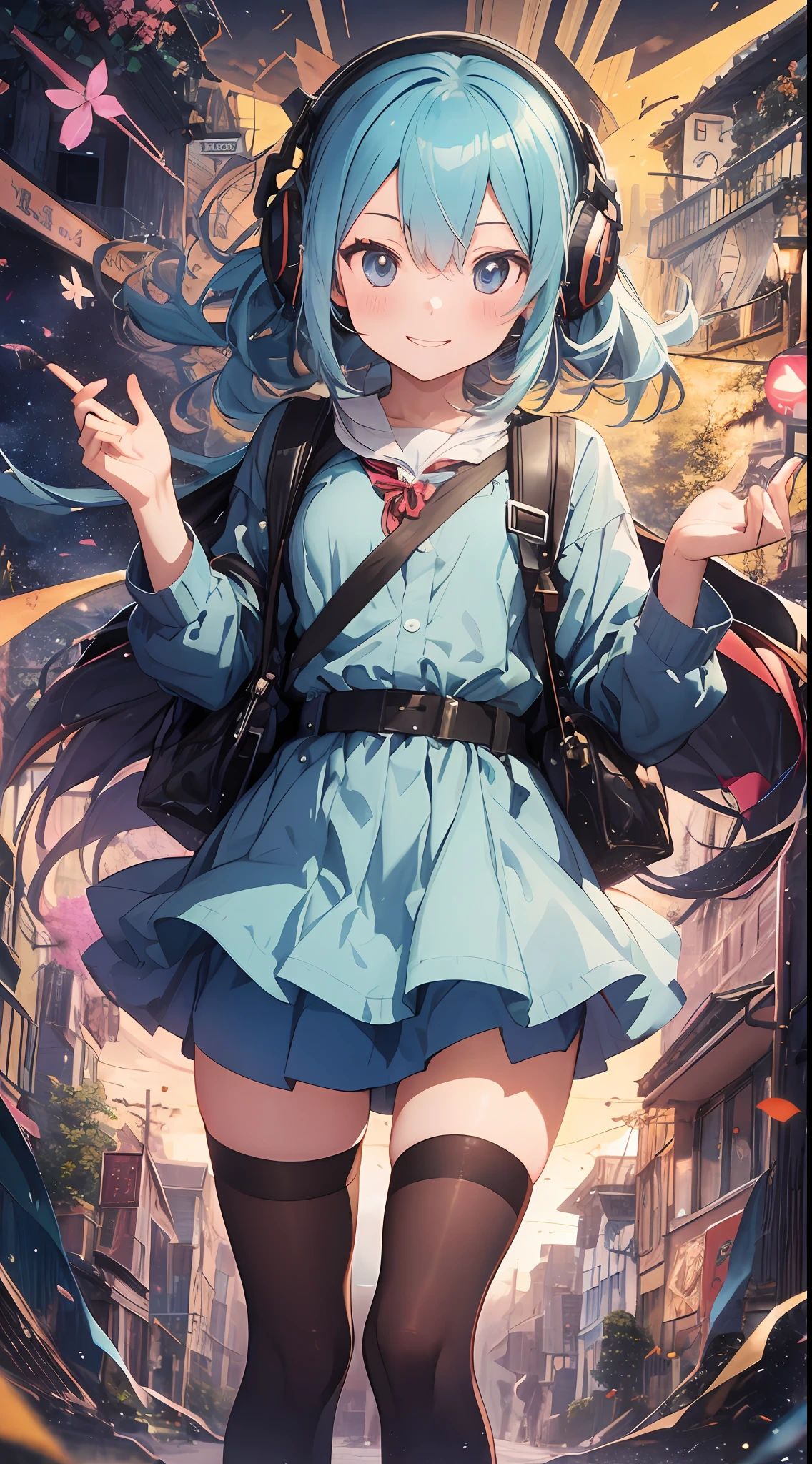 She created an amazing image of a girl who dreams of flying in the sky with her pet dragon. The images have a colorful and whimsical atmosphere, And the girl and the dragon look very happy and free. The image has、There are also details that indicate the character and hobbies of the girl, Her headphones and more, Her backpack, and her sketchbook. The image impressed the judges and readers with its originality and creativity.
