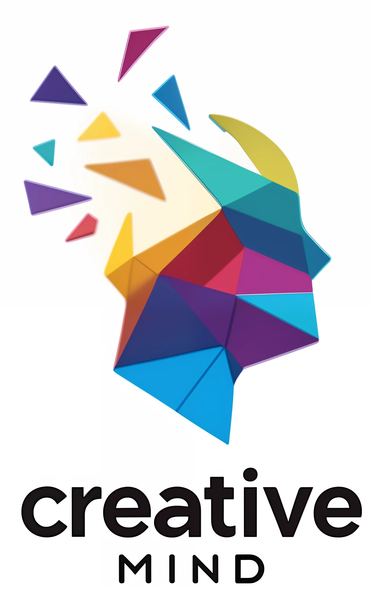 creative mind logo, medium poly, siggraph, grasping, stunningly, featuring brains, infographics. logo, cognition, chromatic, insipiring, amazing graphics, no gradients, conniving, creativity, mind-breaking, imagine fx, crystallic, triadic, morphing, head exploding, imaginfx, confusing, compelling