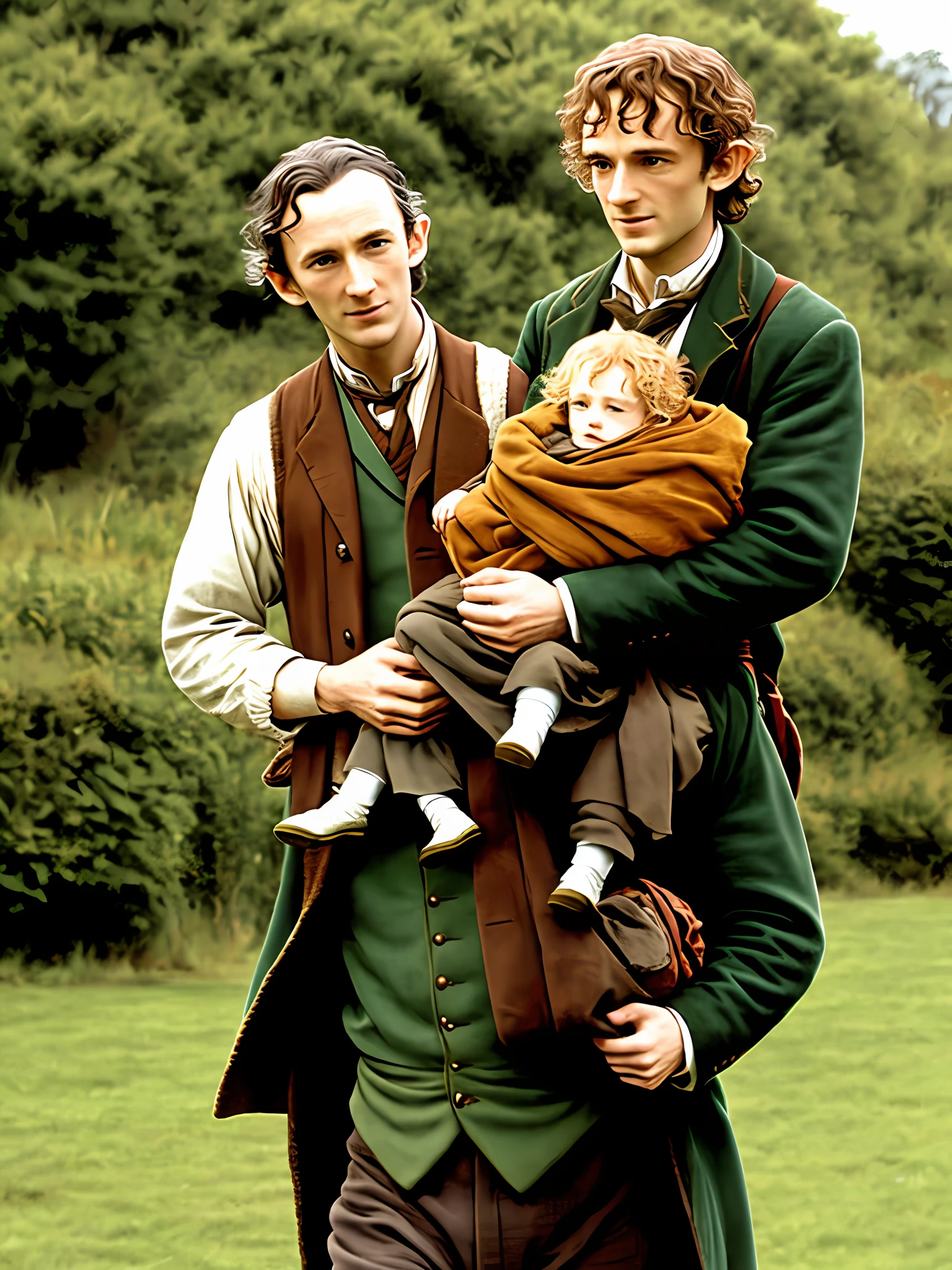 tolkien carrying bilbo in his arms