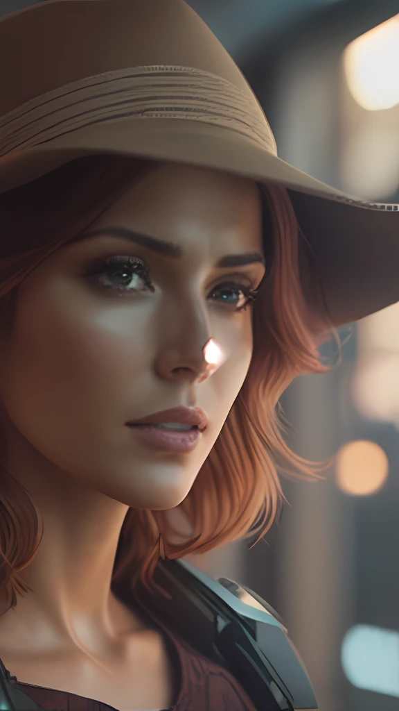 un primer plano de una mujer similar a Tina Louise, Renderizado retrato 8K, Arte airelibre 8K, Retrato de una mujer, detailed cinematic render, Personaje femenino, Estilo hiperrealista, Renderizado 3D de arte de personajes 8 k, Traza de rayos 4K, Trazado de rayos 4K, cinematic realistic portrait, Romance film filming