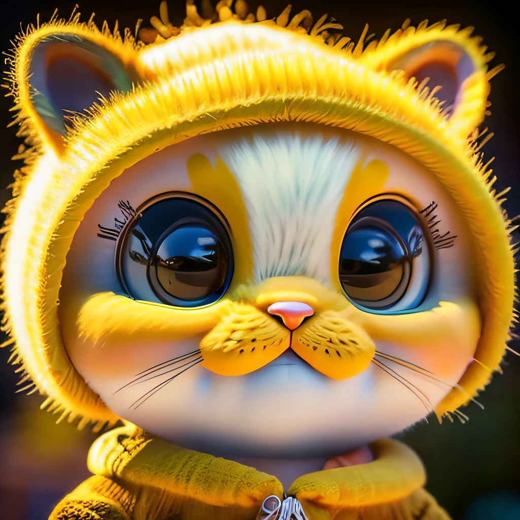 gato, laranja, gordo, garfield, no_humans, profundidade de campo, estilo disney, DARK_Glam, vestindo DRK_Glam, sombra profunda, (escuro: 1.4), (8k, foto RAW, melhor qualidade, obra-prima: 1.2)
