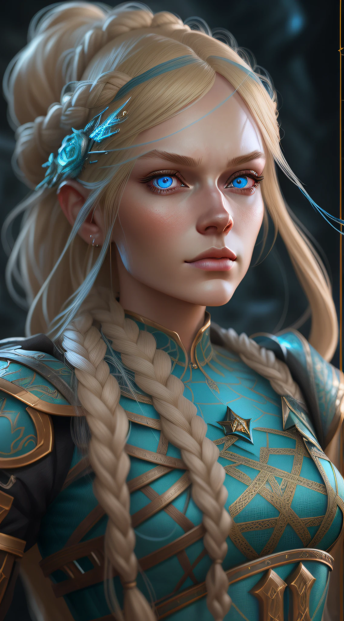 a close up of a woman with long blonde hair and blue eyes, hyperdetailed fantasy character, fantasy concept art portrait, cgsociety portrait, stunning character art, alexandra fomina artstation, 3 d render character art 8 k, deviantart artstation cgscosiety, [ trending on cgsociety ]!!, cgsociety 8k, cgsociety 8k