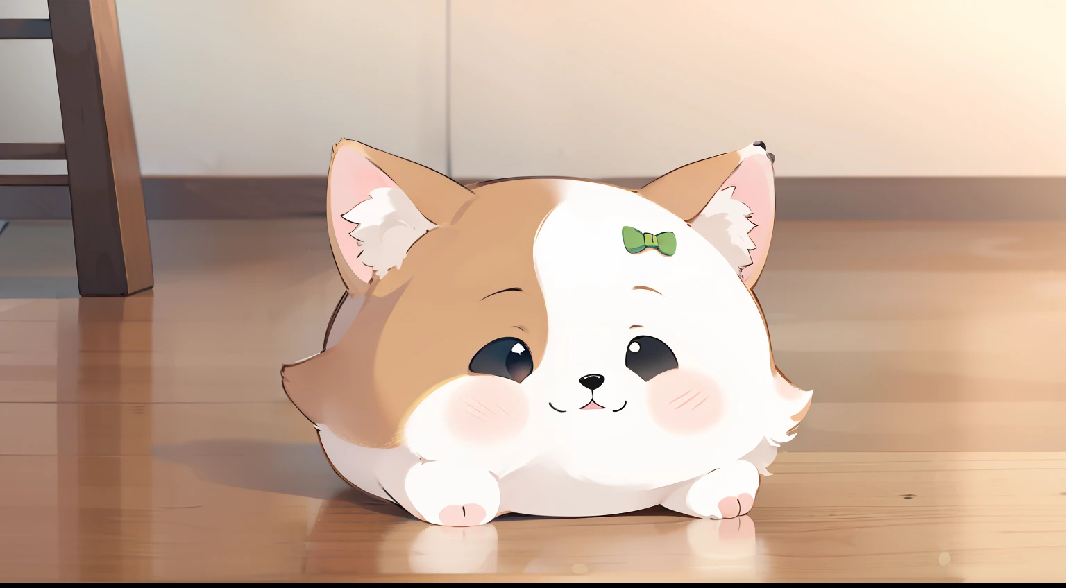 a Dog、No humans、Corgi dogs、Mofumofu、cute little、masterpiece、top-quality、Top image quality、