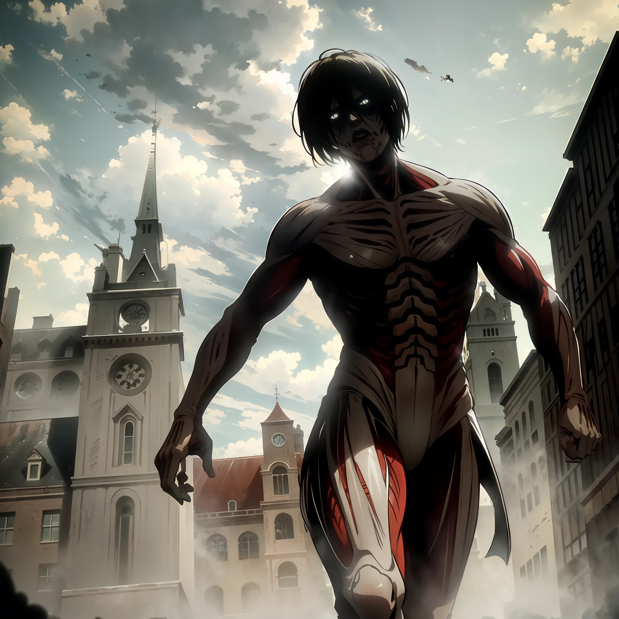 Attack on Titan" black and white