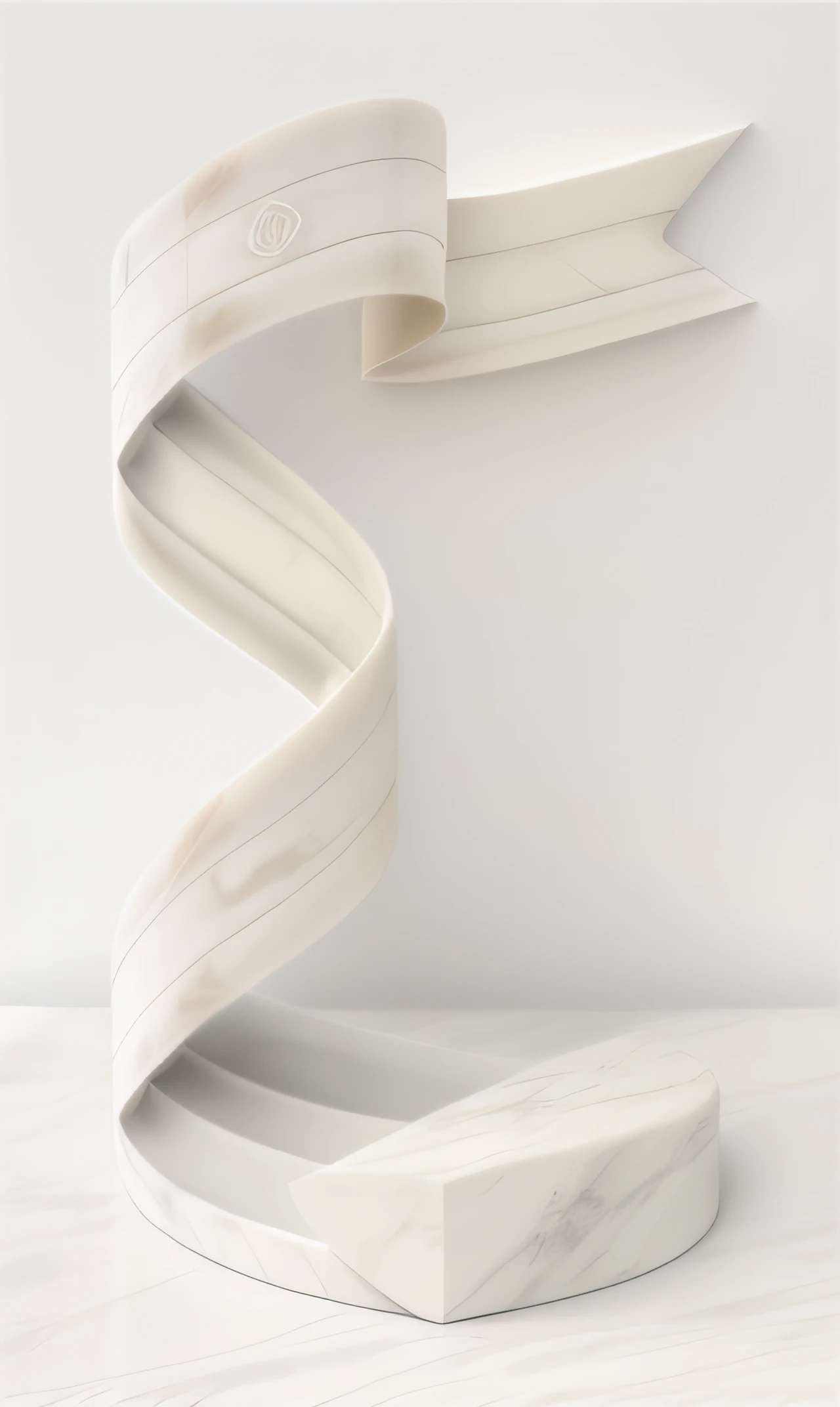 Escultura maqueta blanca de 1 bandera flameando, Classical antiquities, White marble model sculpture, Classical model sculpture of moving fabric, Classic marble model, Plantilla grande, (((White Greek marble statue))), ((fotorrealista)) realista, luz proveniente de arriba, yeso, Foto de estudio.