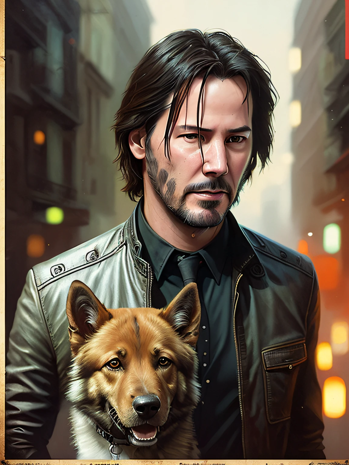 Keanu Reeves as Jonh wick walking whit puppy German Shepherd, vhs effect, (poster:1.6), poster on wall, nostalgia, movie poster, portrait
(skin texture), intricately detailed, fine details, hyperdetailed, raytracing, subsurface scattering, diffused soft lighting, shallow depth of field, by Oliver Wetter,
Intricate, High Detail, Sharp focus, dramatic, photorealistic painting art by (greg rutkowski:1.4), bokeh