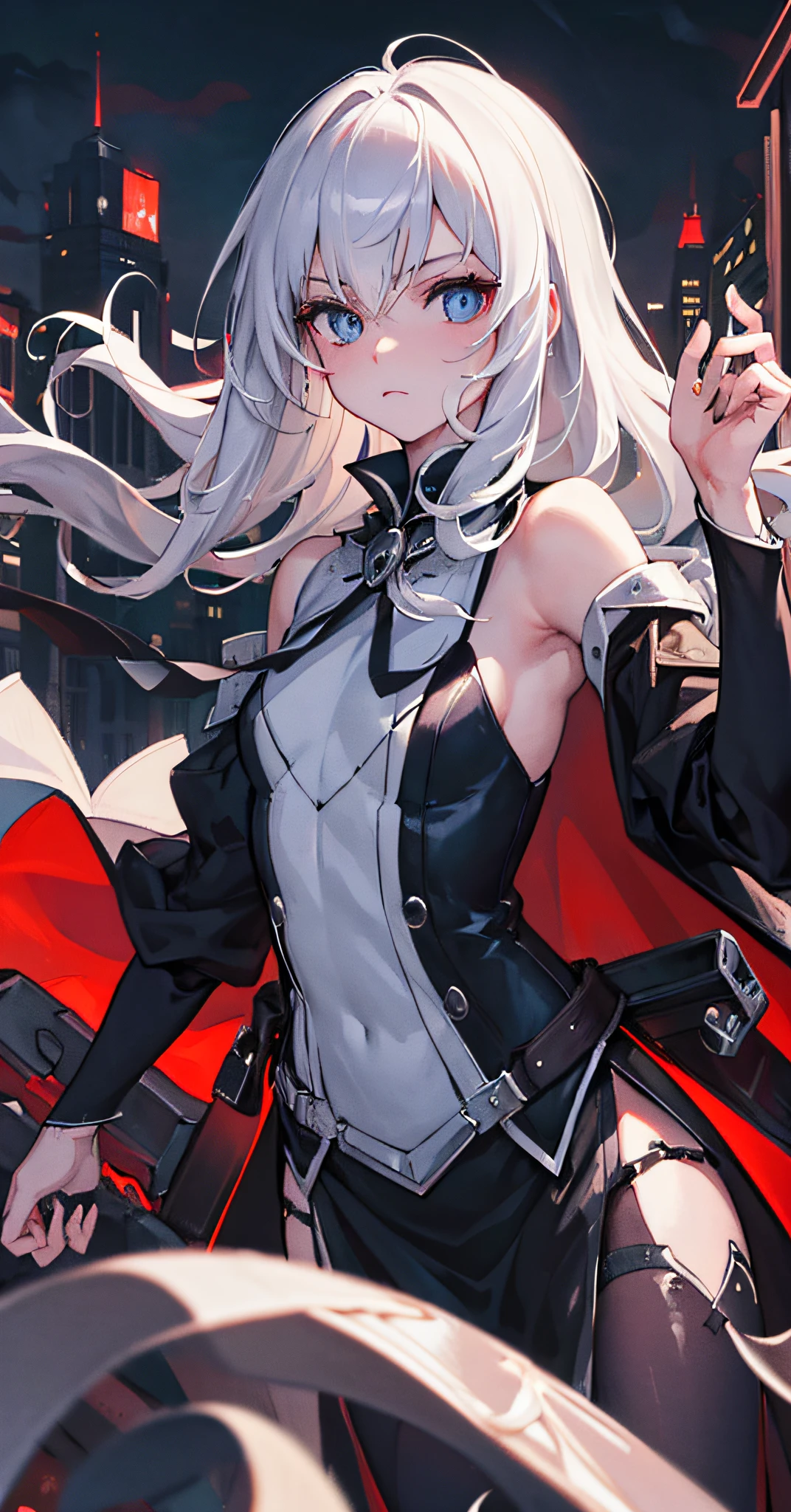 (((masterpiece))),(((bestquality))),(((ultra-detailed))),((midnight)),((dark)),shadow,(((illustration))),(((beautifuldetailedgirl))),assassin,shaded,((loli)),smallchest,holdingaknife,attacking,((delicatecuteface)),(shadedface),expressionless,scowl,redeyes,shoulderlengthhair,whitehair,((whitedress)),(whitehood),(longcape),floatingcape,whitecape,inthecityruins,[burningbuildings],
