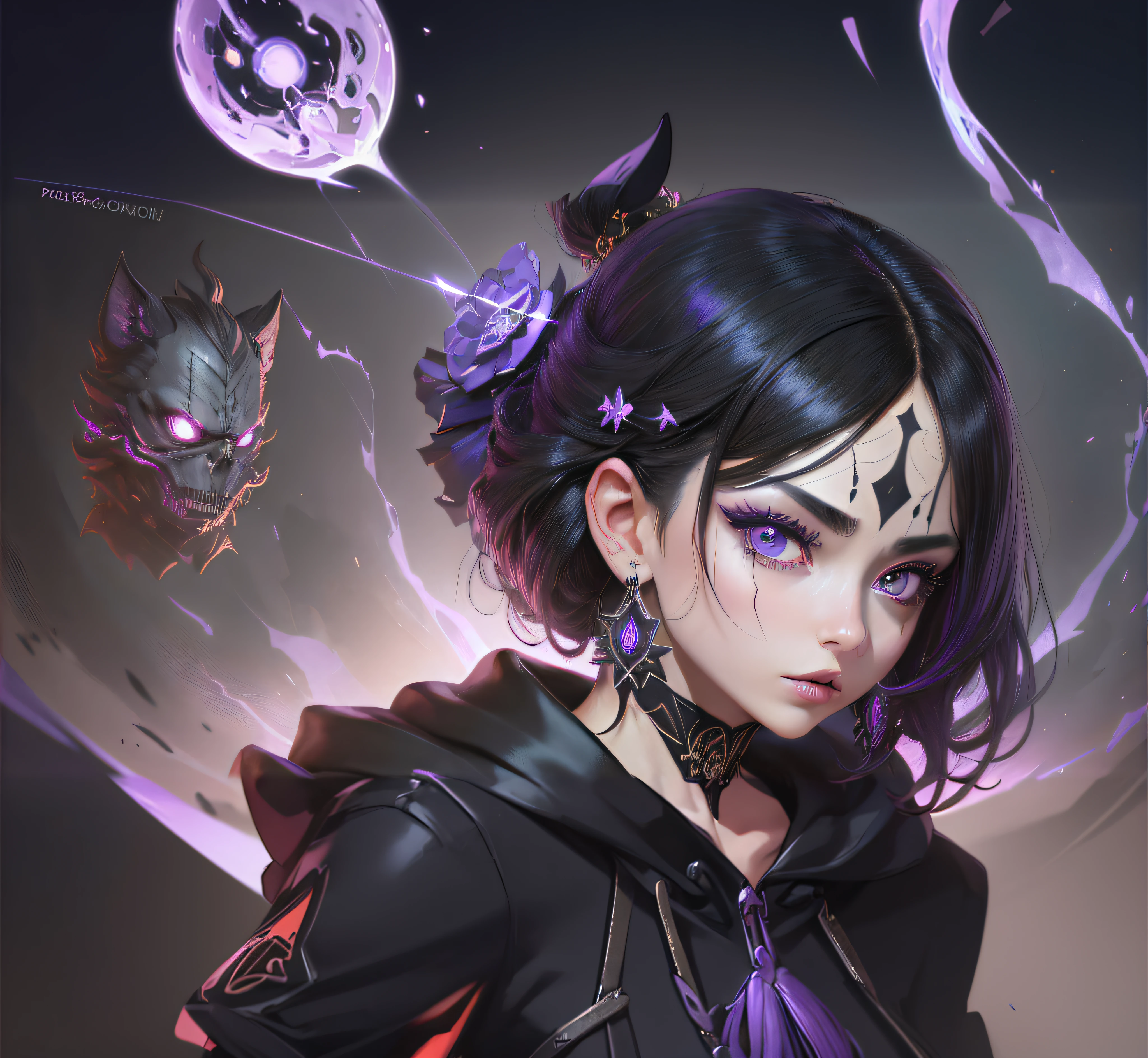 Anime girl with purple eyes and black top,There are purple flowers on the hair, artgerm detailed, Extremely detailed Artgerm, 4K detailed digital art, 8K stunning artwork, 4k highly detailed digital art, Phlegm sputum, phlegm | Art germ, 8K high quality detailed art, Ross Tran 8 K, Guviz-style artwork