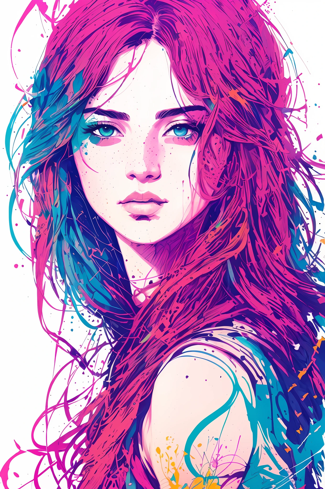 strong warrior princess, centered, key visual, intricate, highly detailed, breathtaking beauty, precise lineart, vibrant, comprehensive cinematic, Carne Griffiths, Conrad Roset, (the most beautiful portrait in the world:1.5)