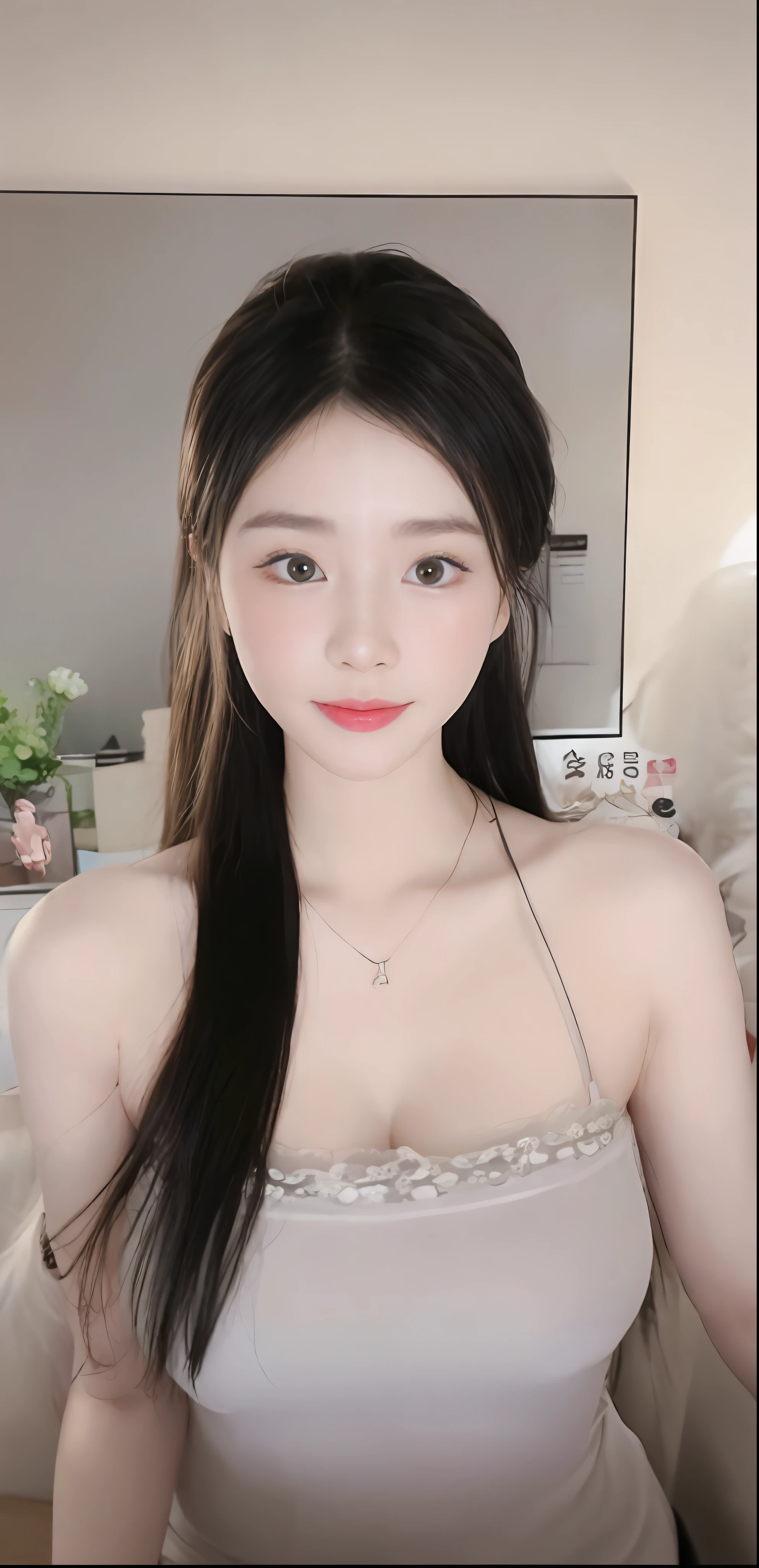 a close up of a woman with long hair wearing a dress, young cute wan asian face, gorgeous young korean woman, belle delphine, beautiful south korean woman, dilraba dilmurat, gorgeous chinese model, wan adorable korean face, girl cute-fine-face, beautiful young korean woman, trending at cgstation, young adorable korean face, popular south korean makeup, masterpiece, superdeformed, (((full body:1.3))), ultra high res, RAW photo, masterpiece, ultra detailed, 8k, full detailed hair, highres, best quality, ultra high res, ultra detailed face and eyes, (((photorealistic:1.4))), looking at viewer, (((smiling:1.3))), cute, (((large breast:1.5))), (((ray tracing:1.4))), ((((long legs:1.4)))), Best quality , masterpiece, large hip, Fully facial detailed, beautiful, ((very detailed of hair )) , (((16 years old:1.2))), thin lips, big eyes, highres, seducing, blue eyes , slim waist, 8k:1.2, 16k:1.2, highres,
karol bak uhd, inspired by hajime sorayama,