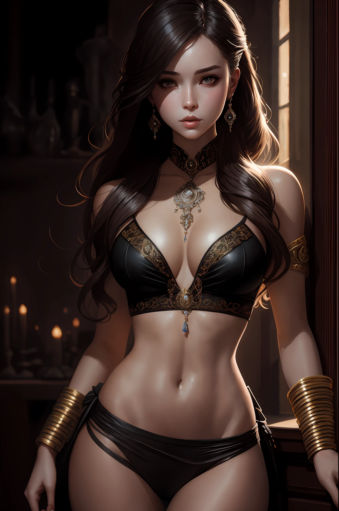 A masterpiece ultrarealistic ultra detailed full body portrait of a very beautiful Barbarian girl, massurrealism. medium shot, intricate, elegant, sexy, revealing, by stanley artgerm lau, wlop, rossdraws, james jean, andrei riabovitchev, marc simonetti, light by julie bell, ismail inceoglu, porcelain skin. global illumination.