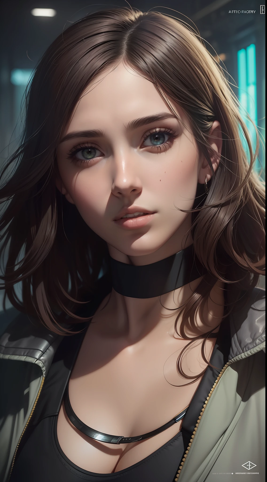 Mulher Ana de armas, Close-up, top curto de um filme cyberpunk, olhando por cima de uma sacada. sexy and majestic professional oil painting by Ed Blinkey, Atey Ghailan, ghibli studio, de Jeremy Mann, Greg Manxadinho, Antonio Moro, trending in the artstation, trend at CGSociety, intrincado, alto detalhe, foco nítido, dramatic and photorealistic art in the middle of the journey and Greg Rutkowski
