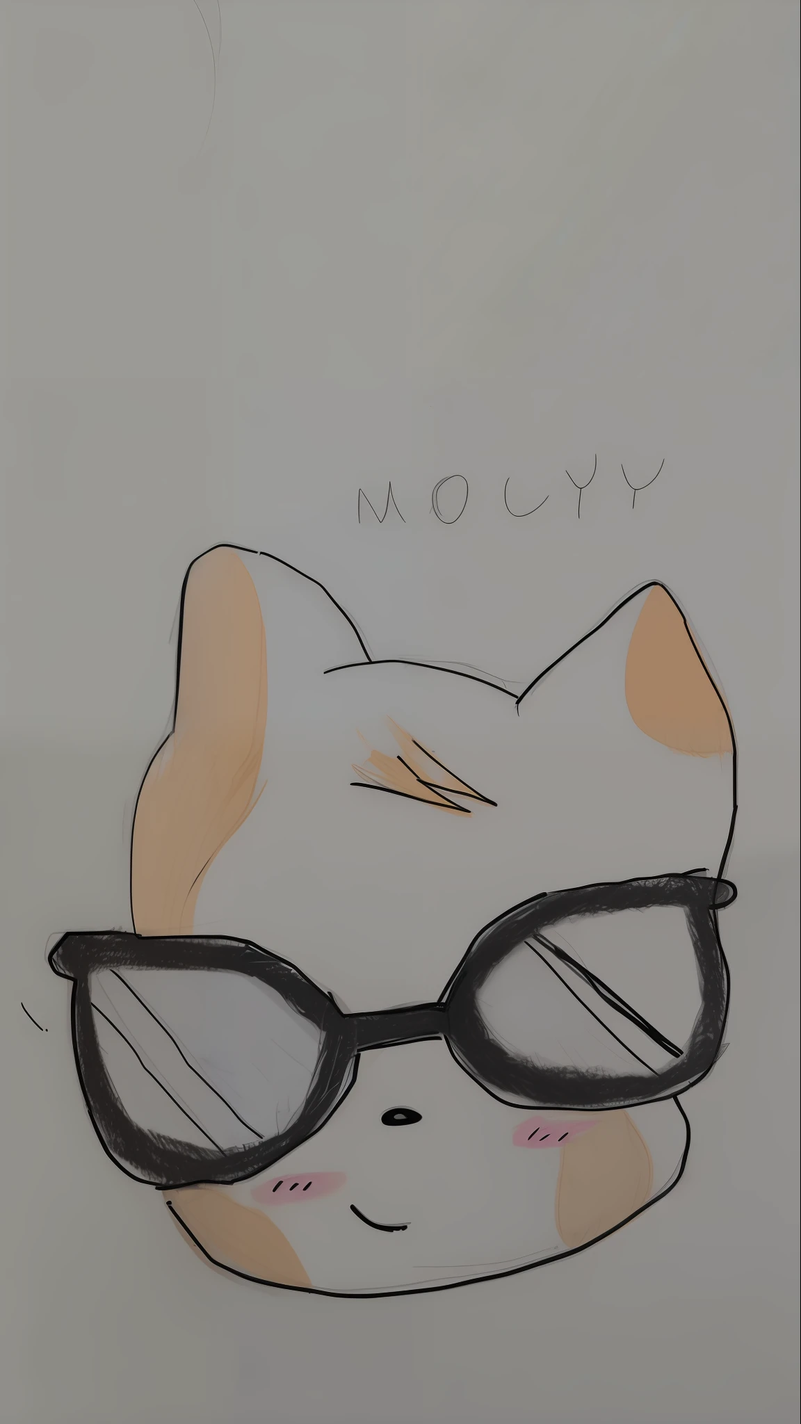 drawing of a cat with glasses and a no y sign, professional furry drawing, art in the style of joshy sly, pov furry art, !!wearing modern glasses!!, sketchy artstyle, looking heckin cool and stylish, poorly drawn, space molly, gloomy, inspired by Malcolm Morley, an anthro cat, anthro cat, moody atmospheric