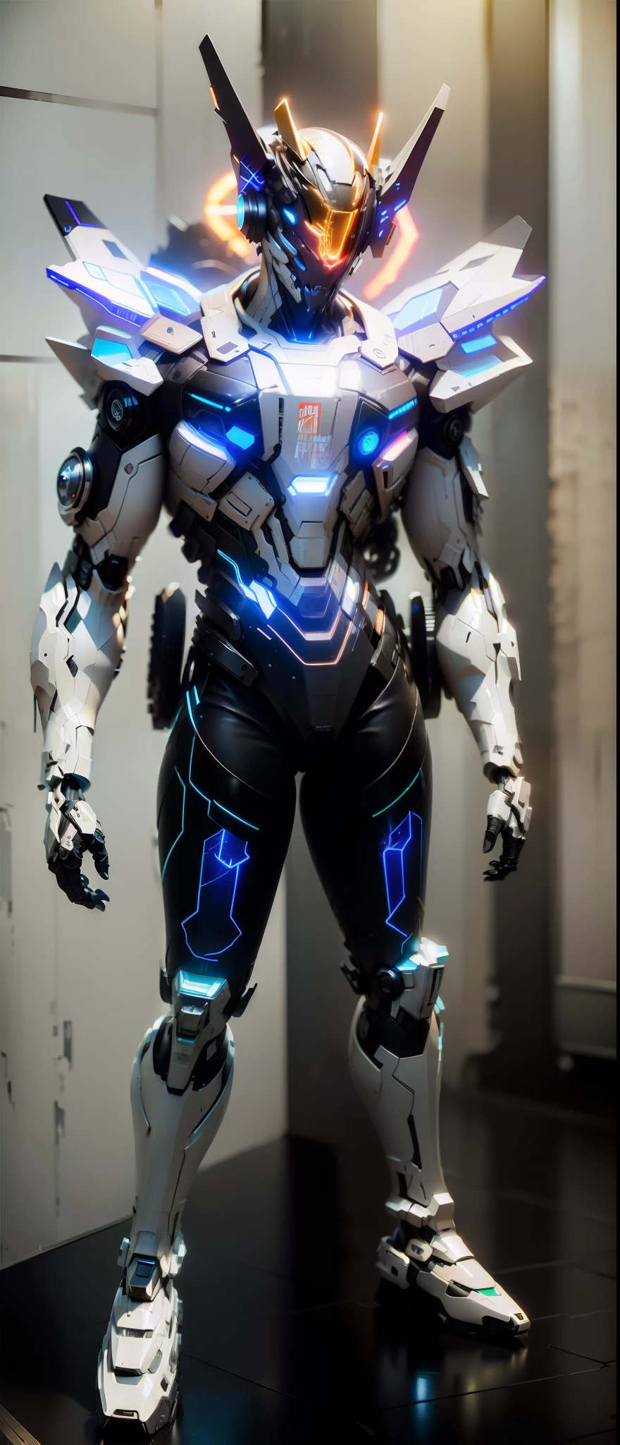 Realiy,photorealestic,Machinary,mechs,Technologie,musculous,glowing light eyes,Burly body,style of photography,Real scenery(Metallic texture 1.8)(Excess detail 2)(High resolution1.6)(4K clarity1.9)(Carbon fiber 1.5)(Metal reflection 1.5),Neon lights