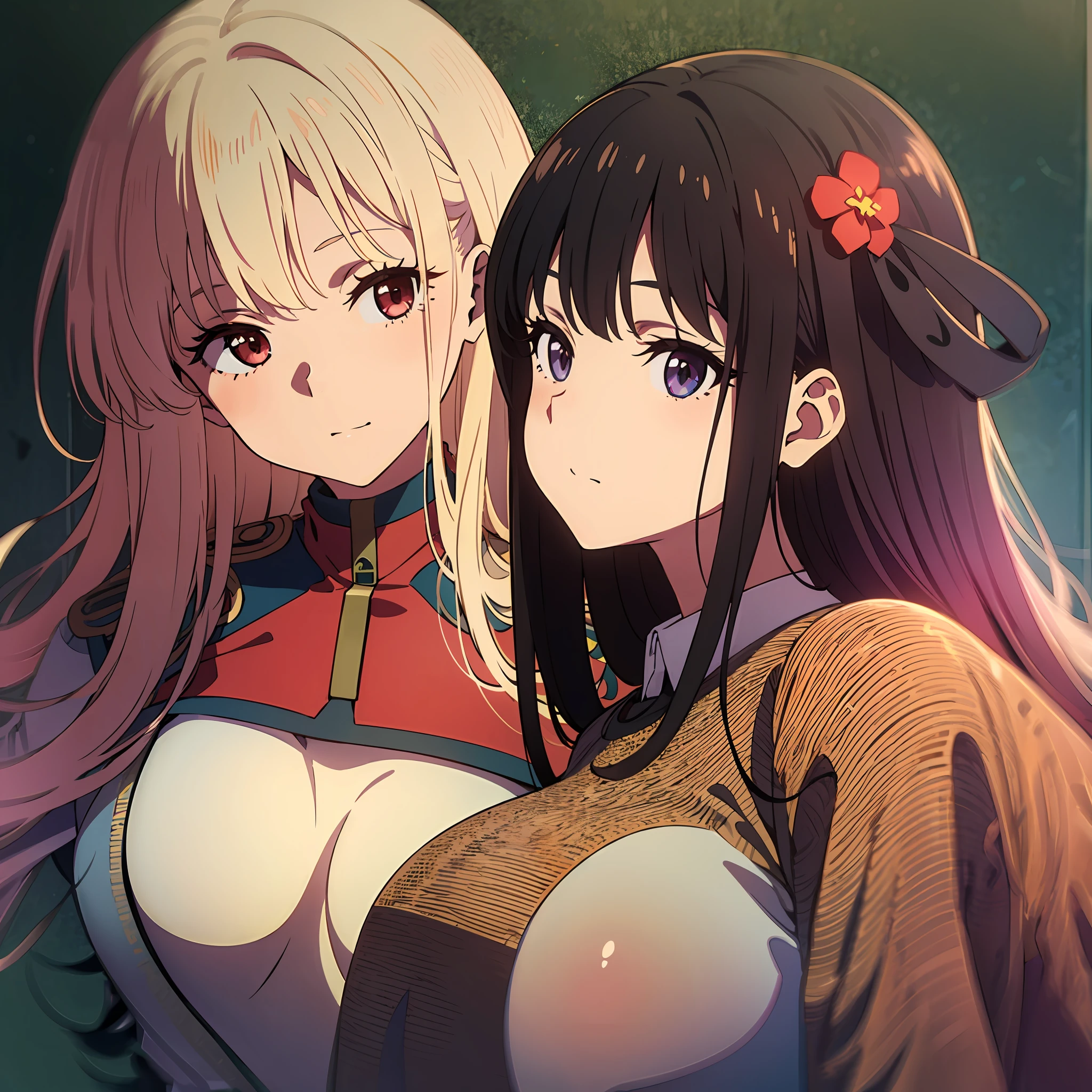 (Masterpiece), (Best quality),
2girls,