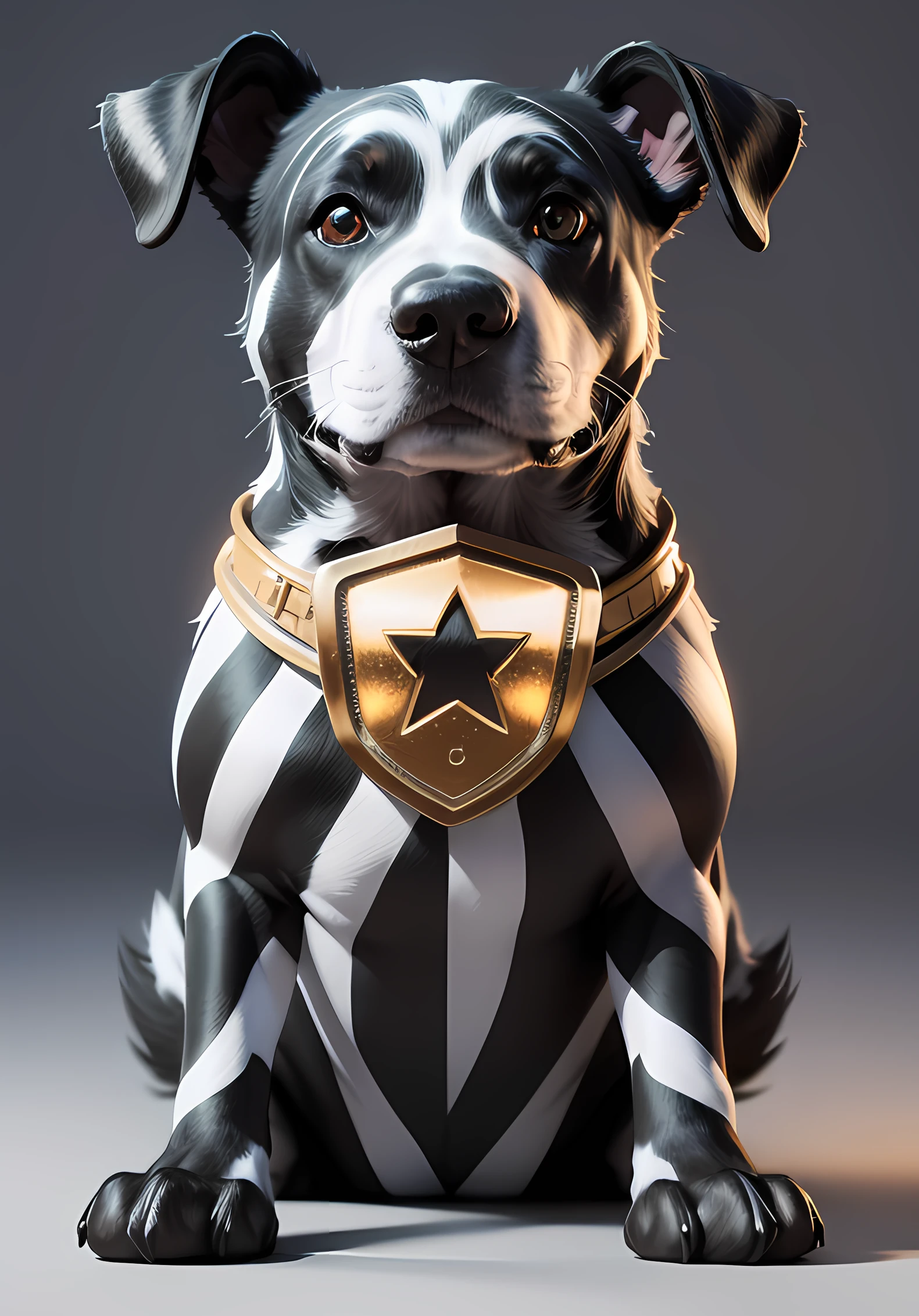 3d dog with background catching fire, 8k --auto
