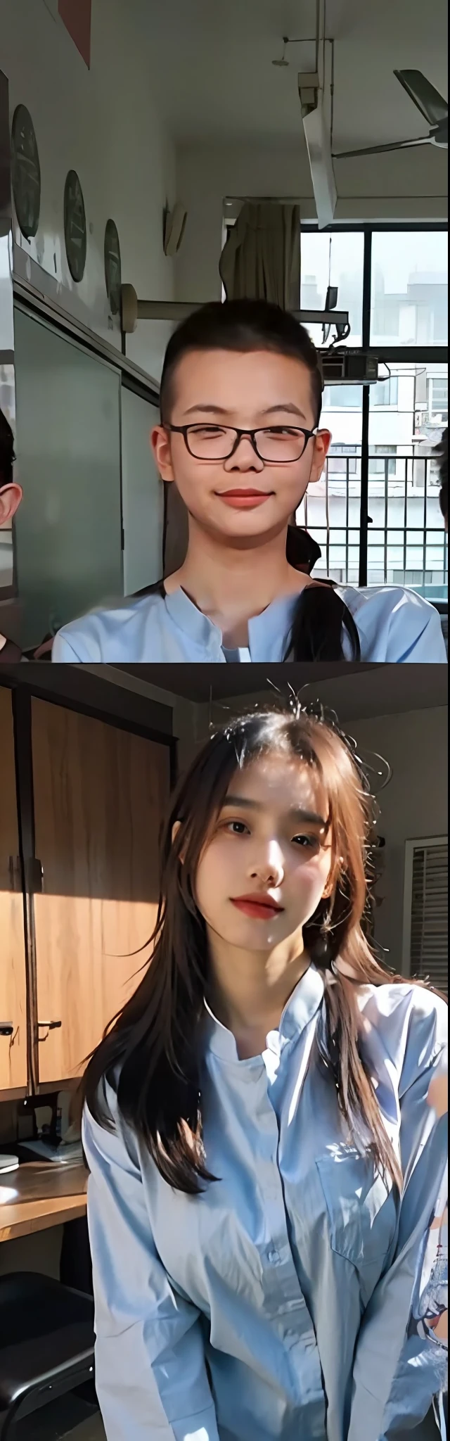 Large breast:1.4),(shirt:1.4),(Best quality,masterpiece,ultra high res,(photorealistic:1.4),1girl,(16 years old:1.4),(long hair:1.6)