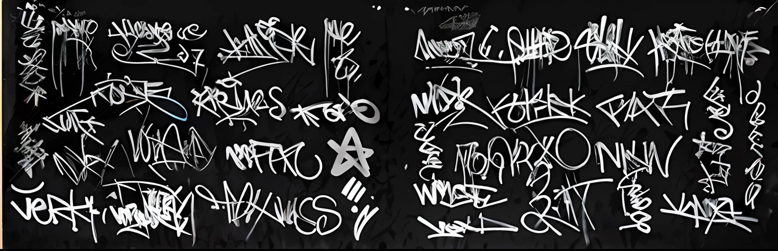 Close-up of graffiti black and white photo, black graffiti, scribbles, Graffiti writing, Graffiti elements, Doodle letters, New York style Gaffetti, Graffiti style, Graffiti wild style, Grafitti, scribbles, caligrafiturism style, wild style, Graffiti art style, mediating [ scribbles, in graffiti style, Graffiti lovers