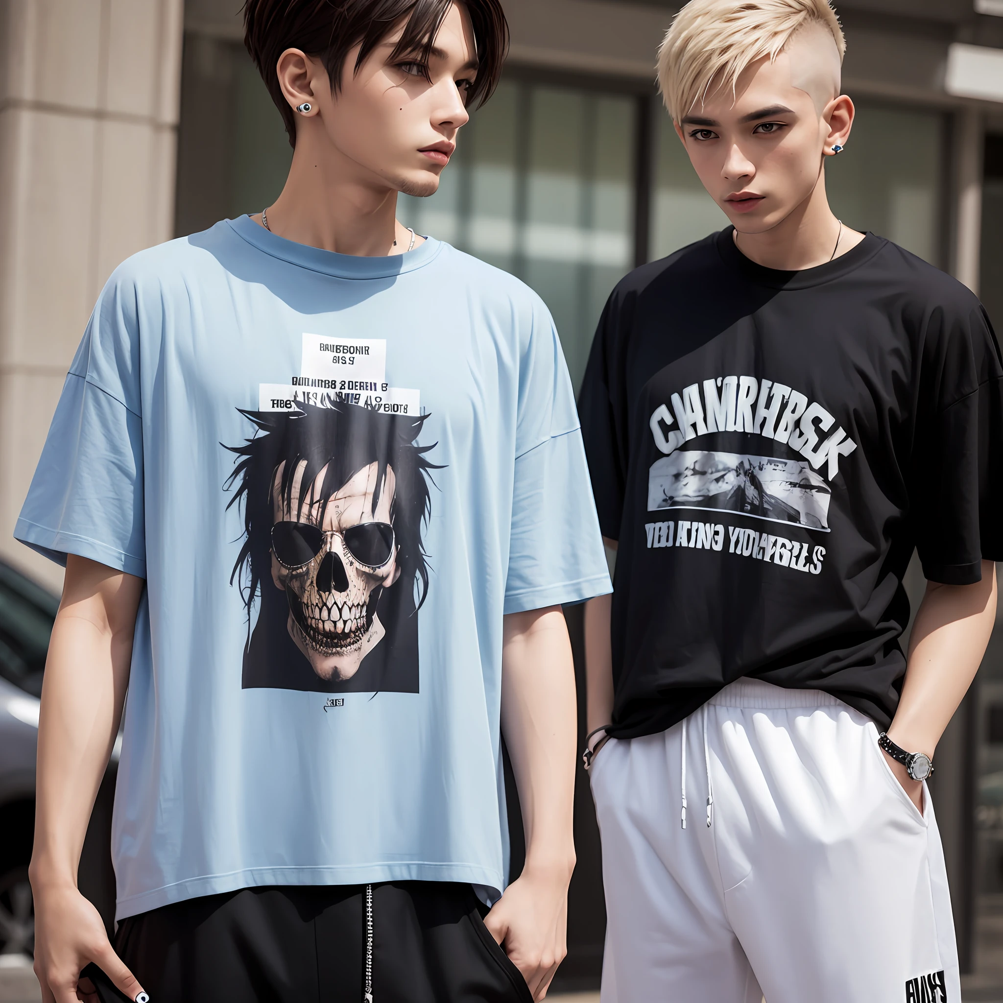 Camiseta Oversized T-Shirt customizada punk --auto