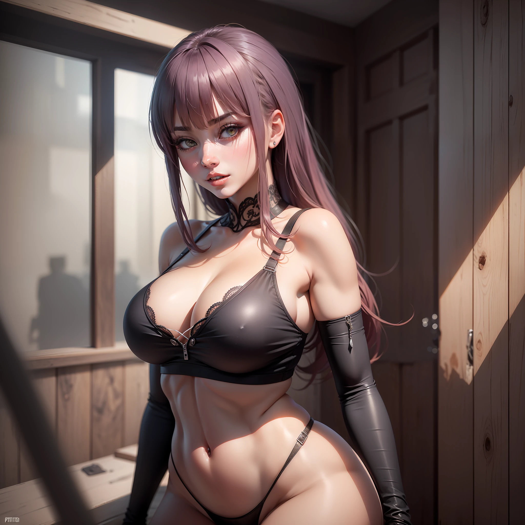 Makima (Chainsaw Man), peituda, gostosa, roupa sexy, 4K