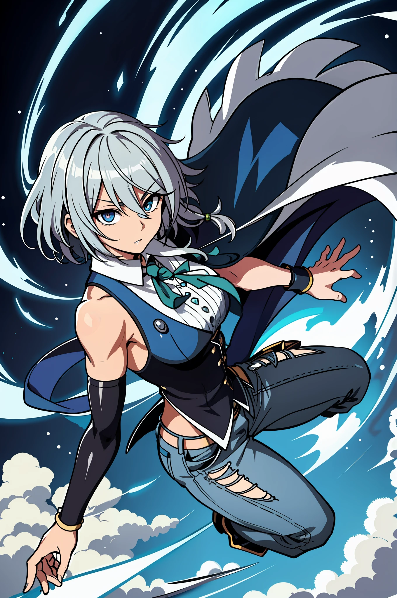 (Masterpiece : 1,8), 64k quality, final fantasy artwork concept, detailed manga eyes, detailed hair, detailed clothes, detailed body, cleaner designs, detailed face pronounced, shiny objects like jewels, see creases on clothes, more coherent clothing, more rounded eyes transparent liquid globular, more colors, more coherent clothing , correct the features of the clothes, better eyes contour, better shoulders, really colorful, coarser line, black line, finishing . (coarser line) (black line) (homogeneous rendering: 1.3)