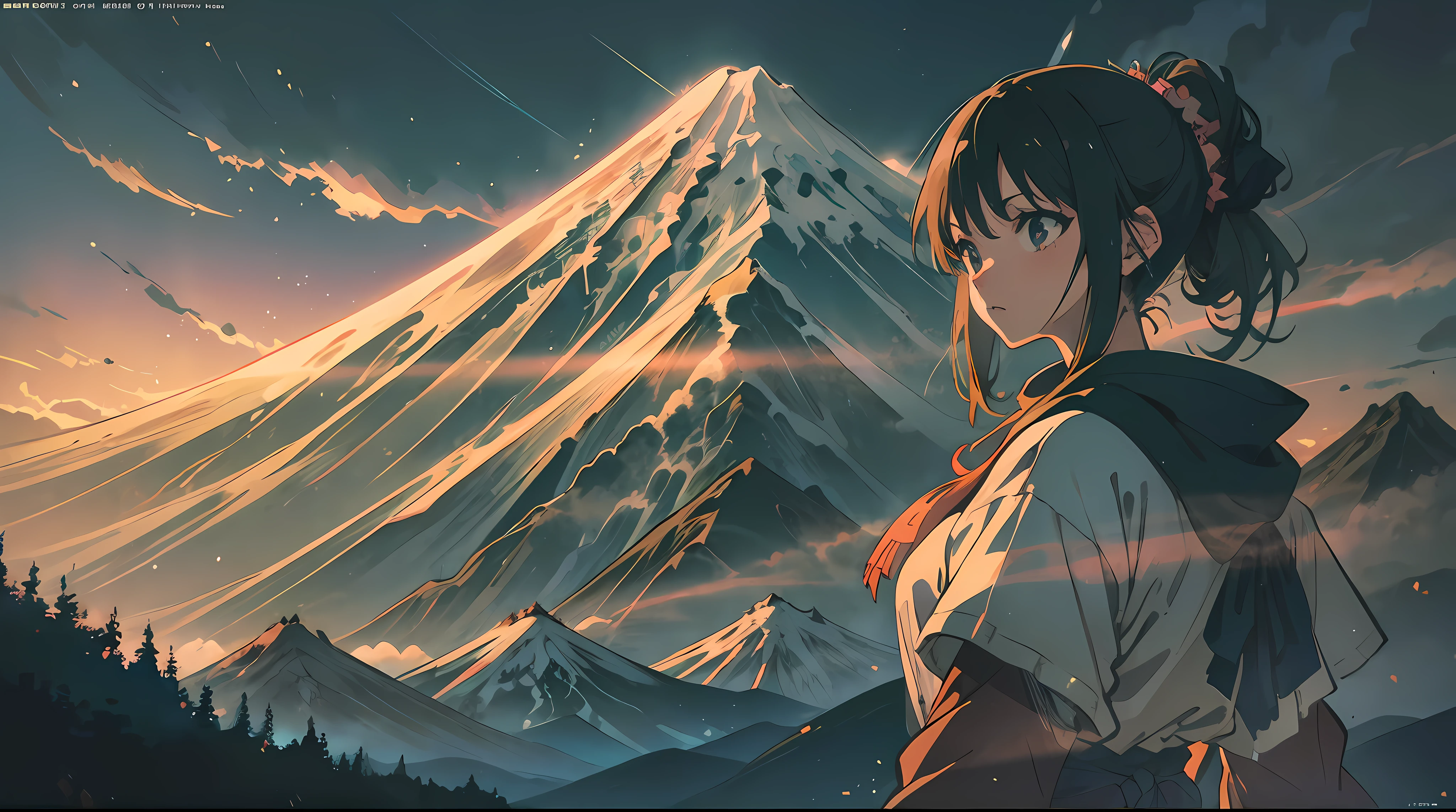 cyper punk female, neo Tokyo night, mountain fuji on the background, highly detailed, highly intricate, fine details, high resolution, incredible, anime, Digital 2D, animated by Kyoto Animation, Studio Ghibli, Miyazaki, AKIRA art style, beautiful, gorgeous, dramatic lighting, rule of thirds, perfect composition, trending on ArtStation --auto --s2