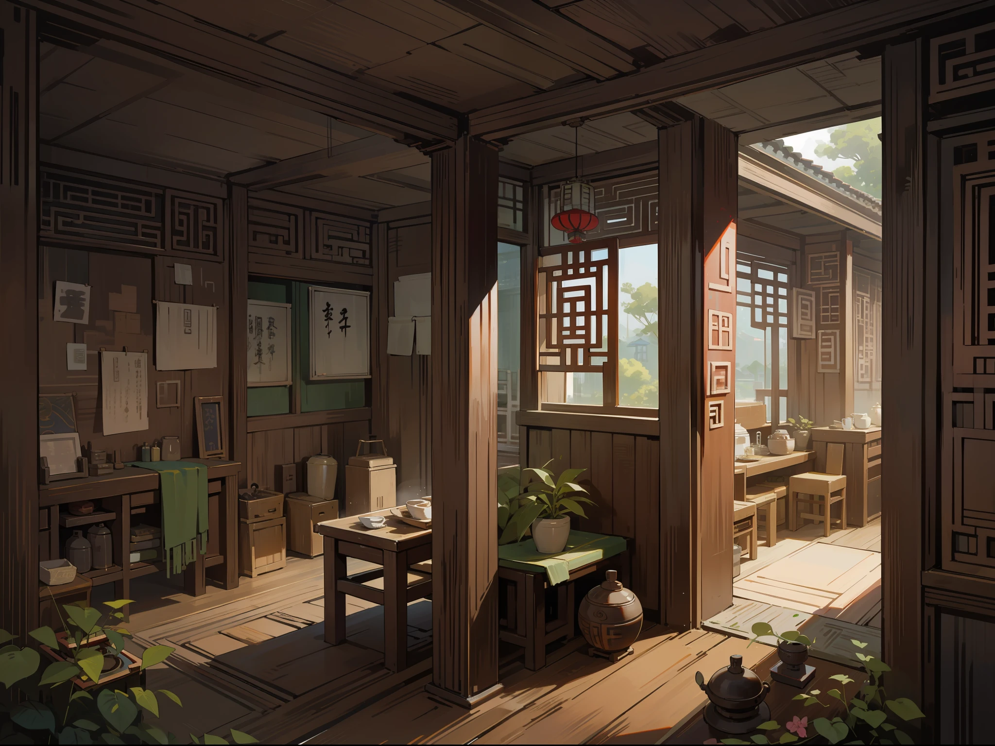 Villages in the Republic of China in ancient China,inside the house,Shabby