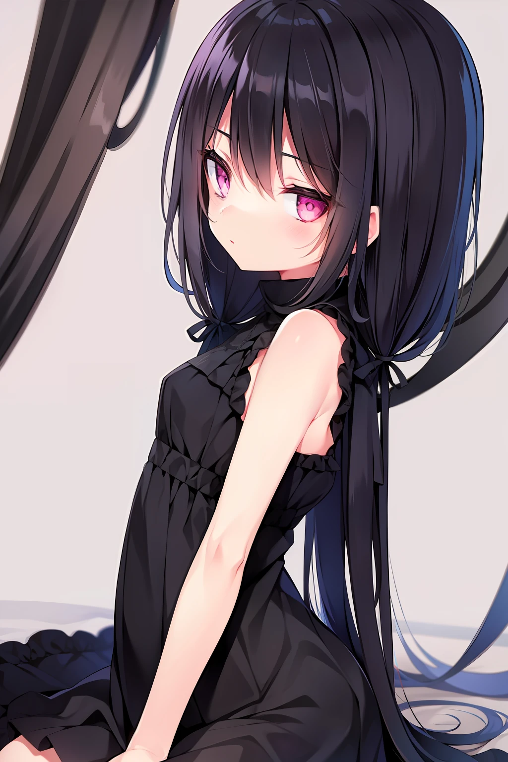 1 black silk loli