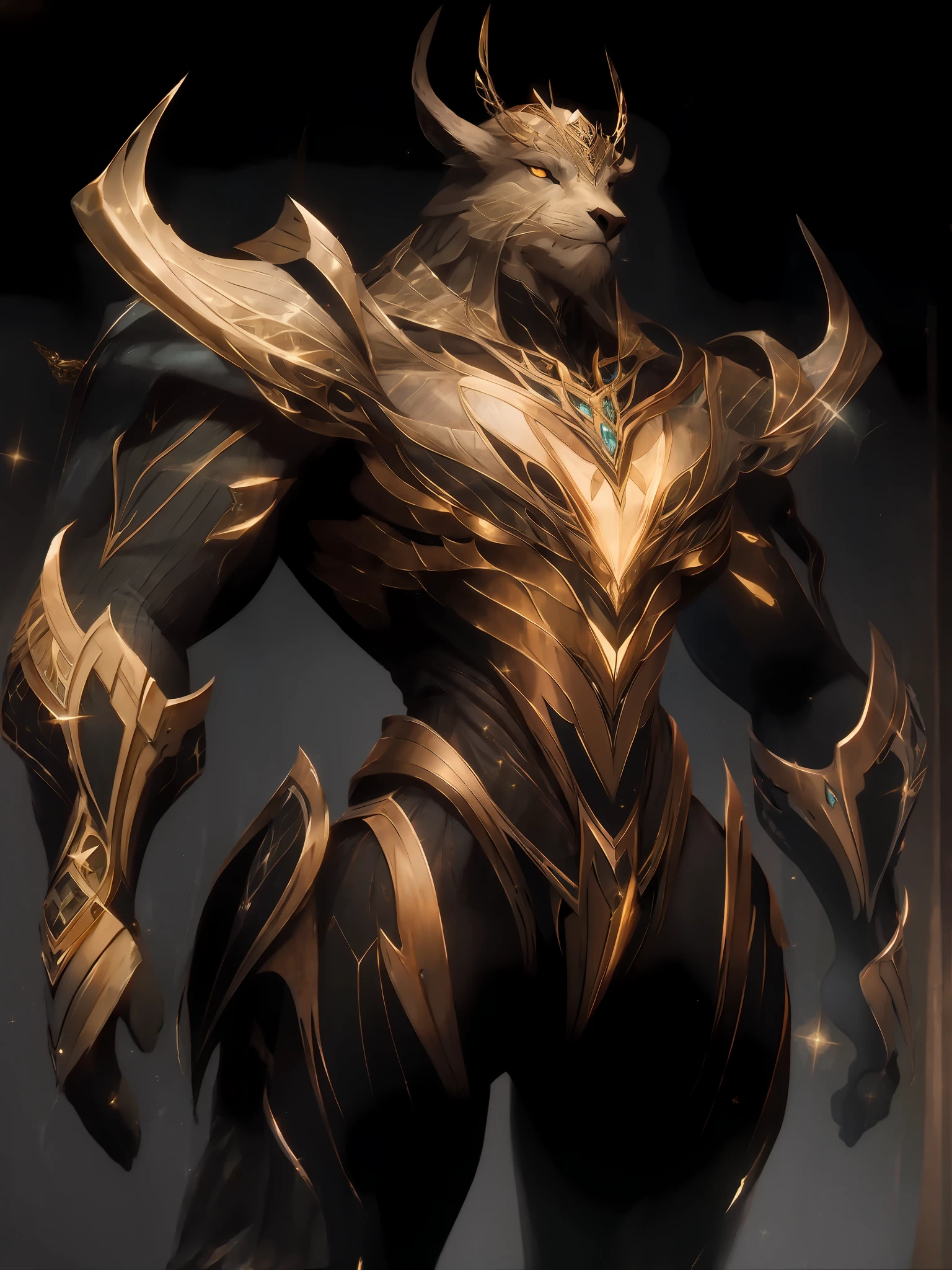 "Beast surrounded by shimmering galaxies"