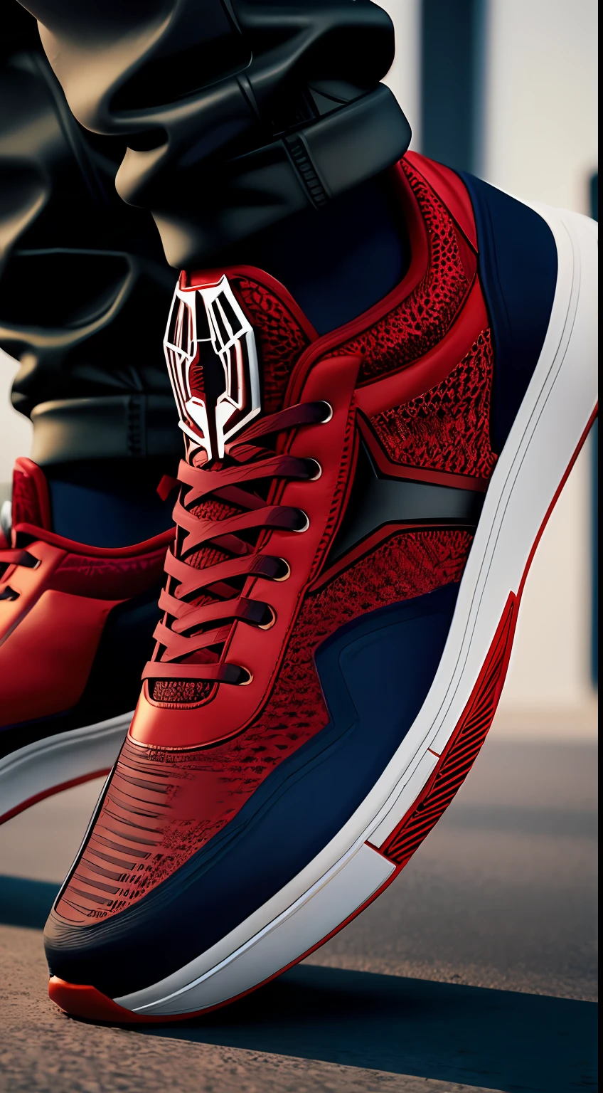 spiderman design sneakers, octane render, unreal engine, highly detailed, intricate
